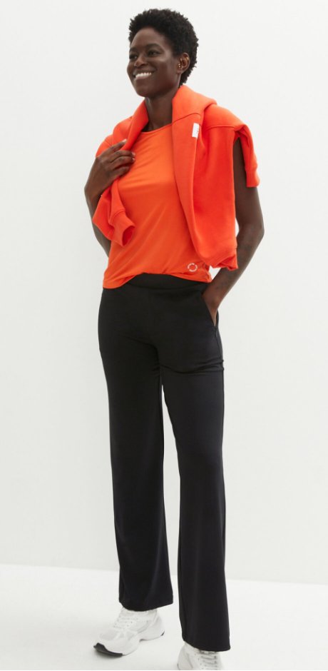 Damen - Allrounder Sport-Leggings mit Reißverschlusstaschen - schwarz