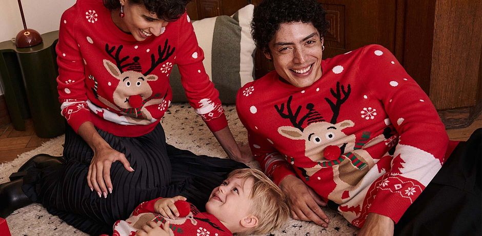 Inspiration - Weihnachts-Pullover mit Rundhalsausschnitt - erdbeere