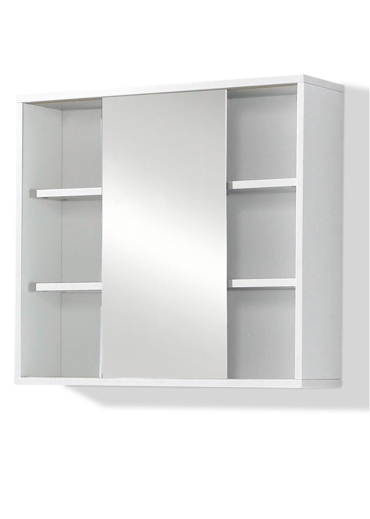 Moderner Spiegelschrank Ted mit verschiebbarem Spiegel (95490295) in weiß