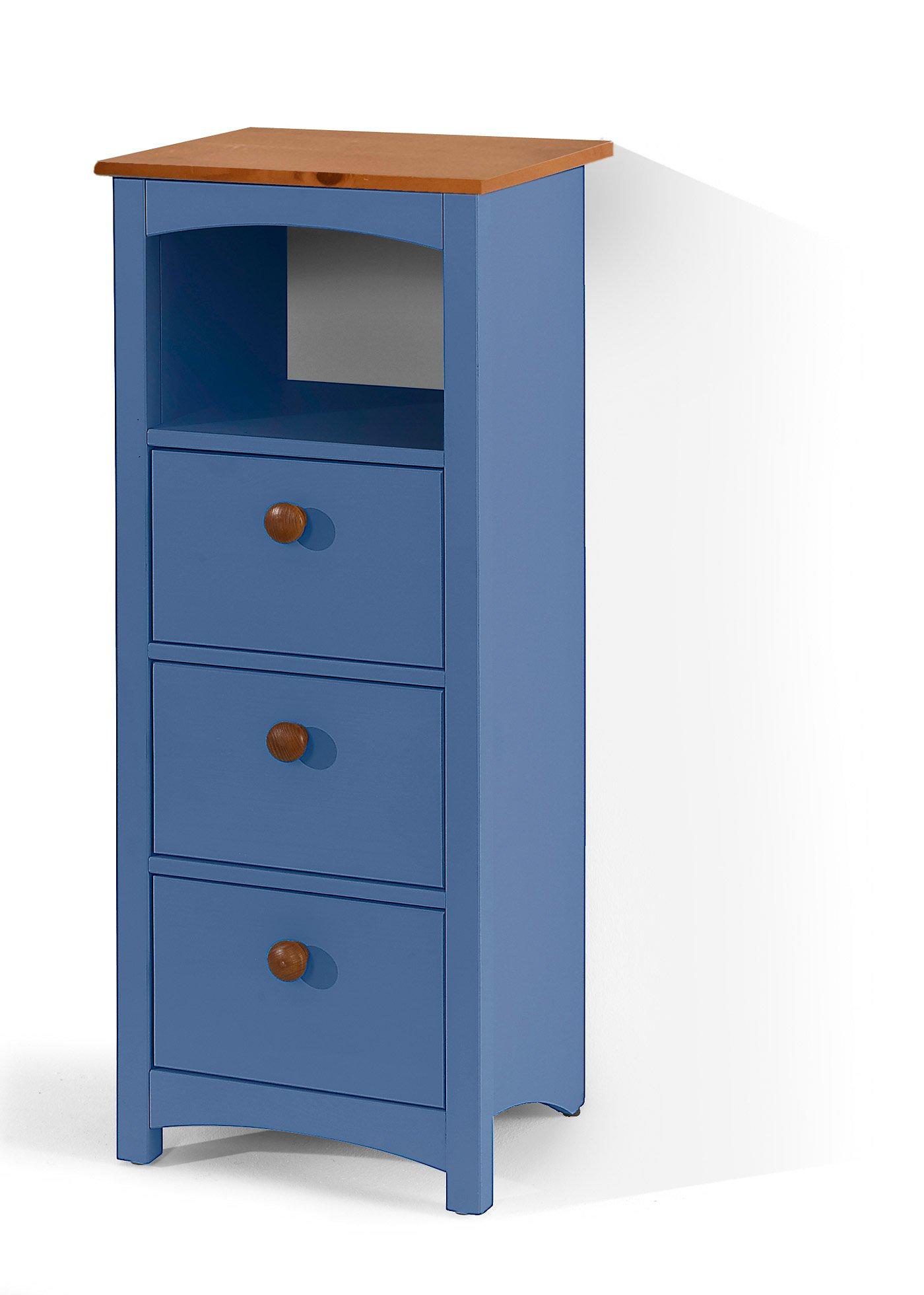 Schafft ein harmonisches Wohnambiente: Der stehende Badezimmer Schrank Paula (95875295) in blau