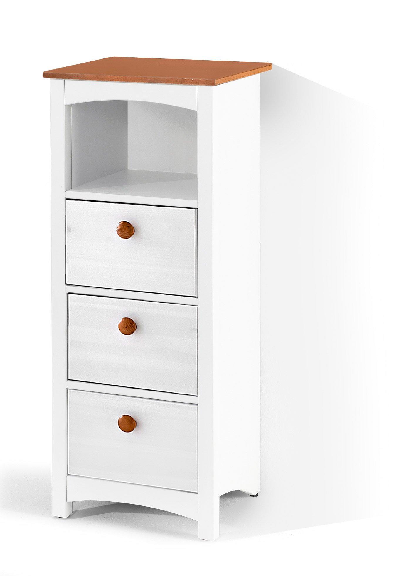 Schafft ein harmonisches Wohnambiente: Der stehende Badezimmer Schrank Paula (92893395) in weiß