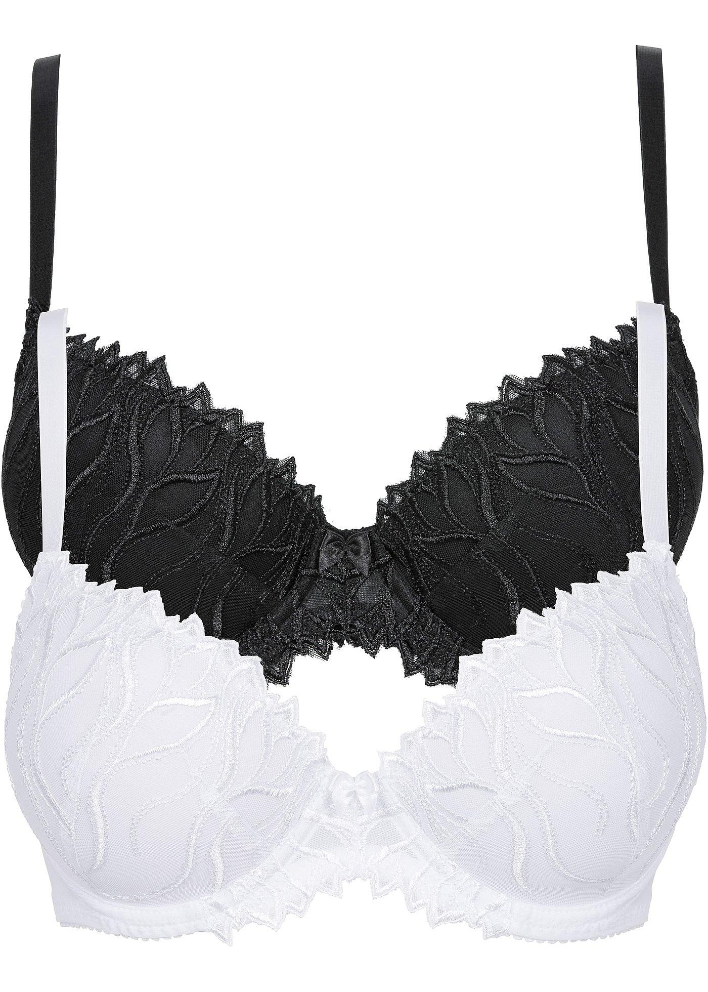 Feminine BHs mit Spitze (93105295) in schwarz + weiß