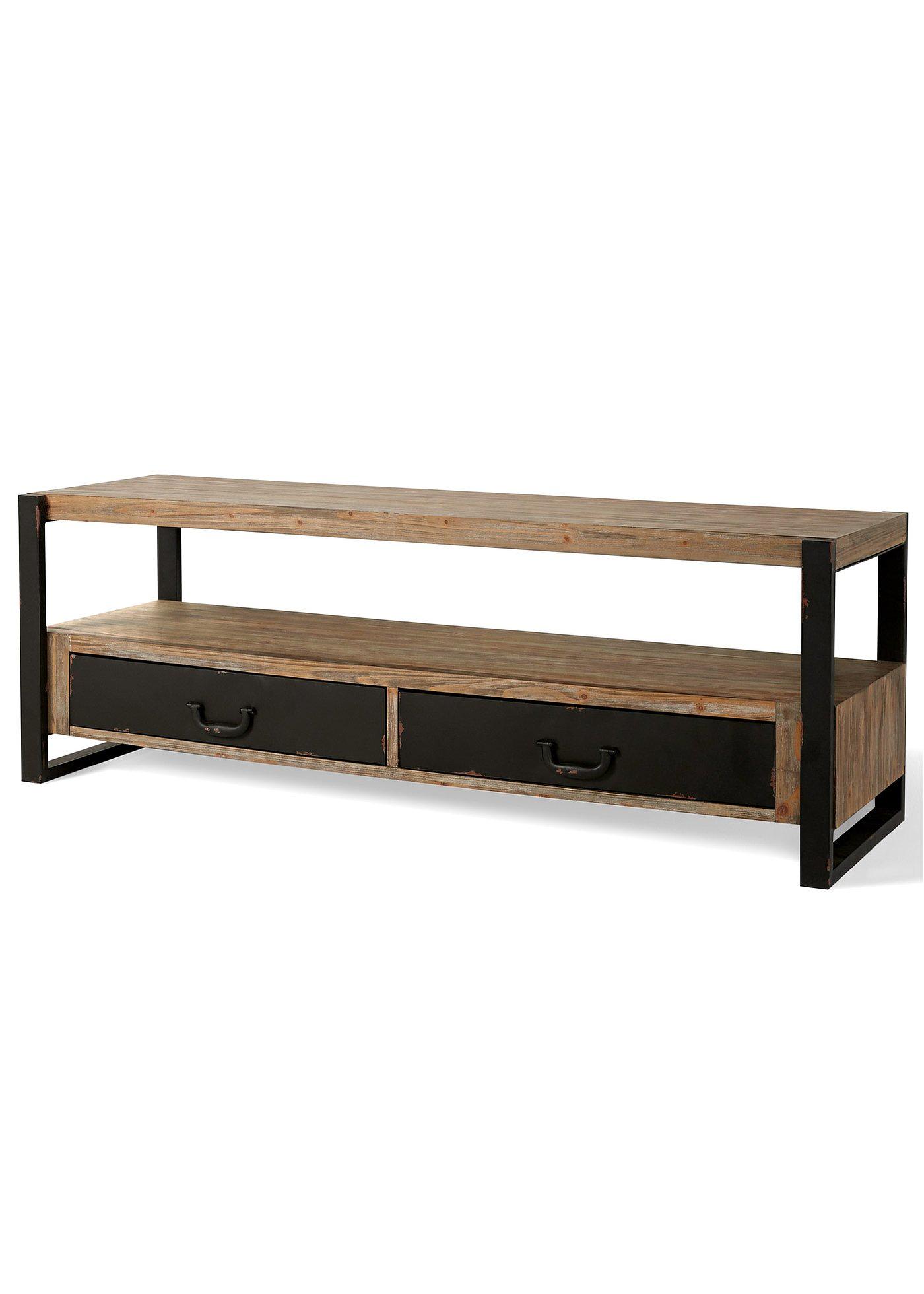Trendiges Lowboard Lucien im Industrial-Style (94874095) in grau