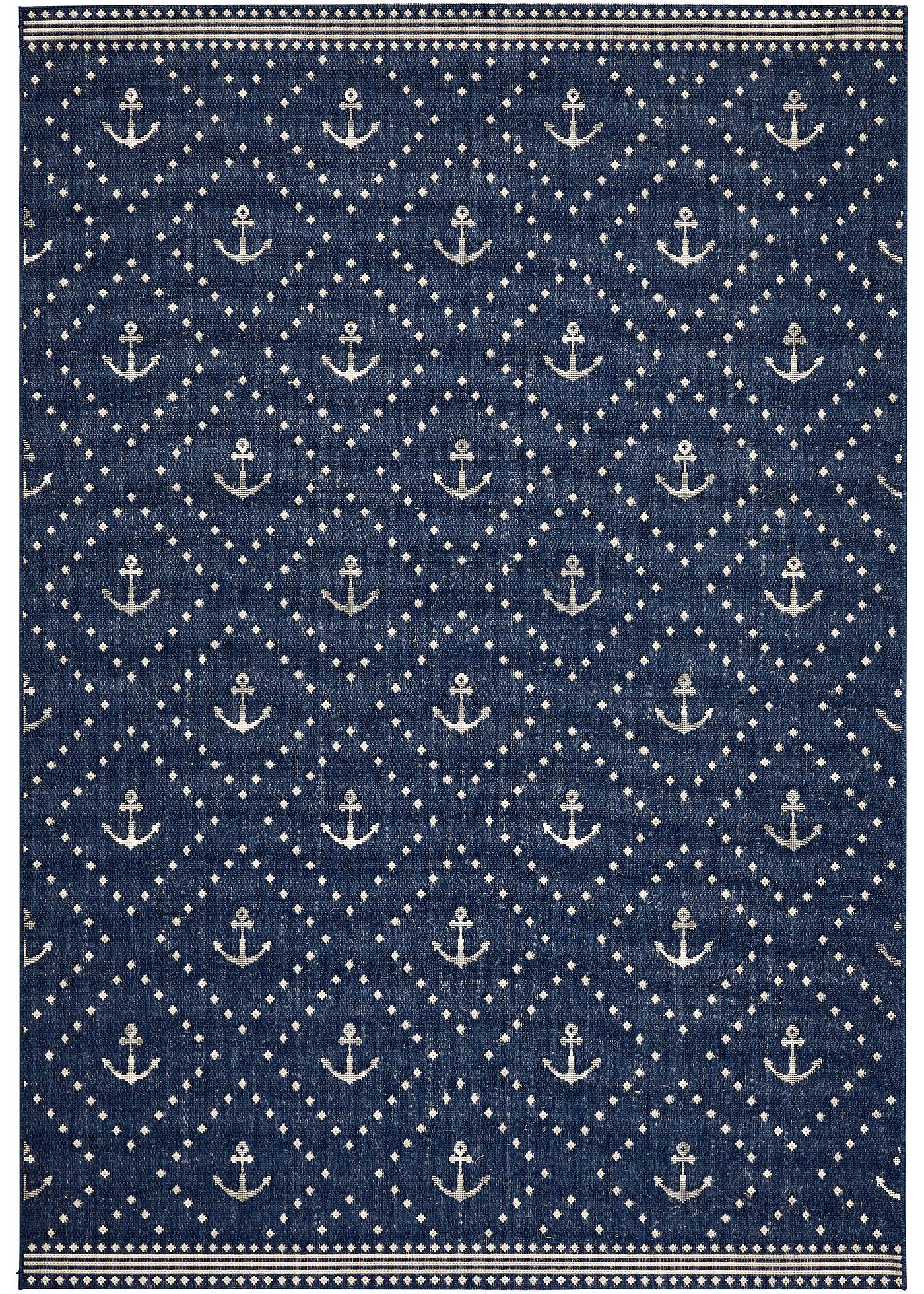 Flachgewebeteppich im Maritimen Design (92328895) in blau