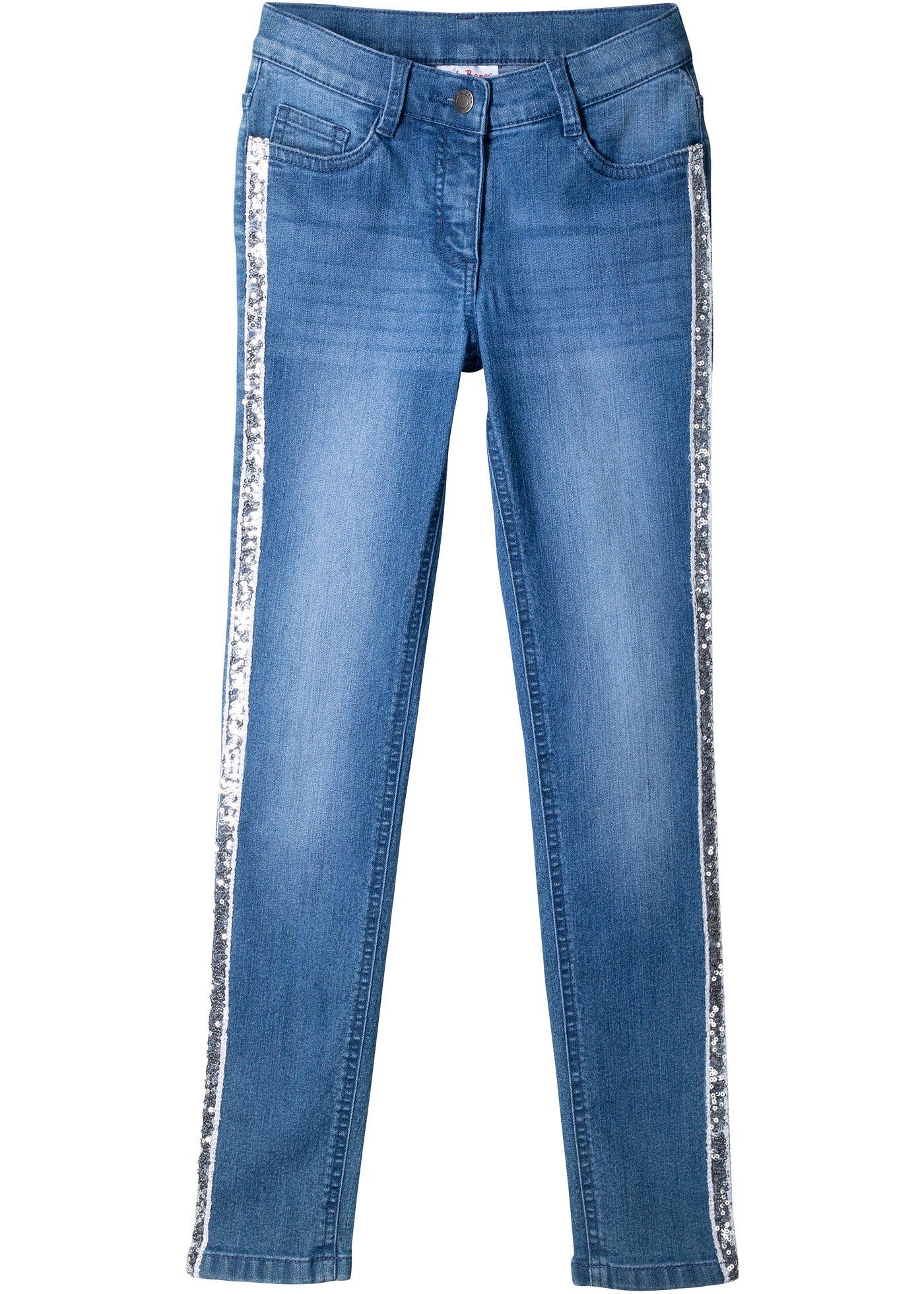 Tolle Jeans im Skinny-Fit mit Paillettenseitenstreifen (95175395) in blue stone