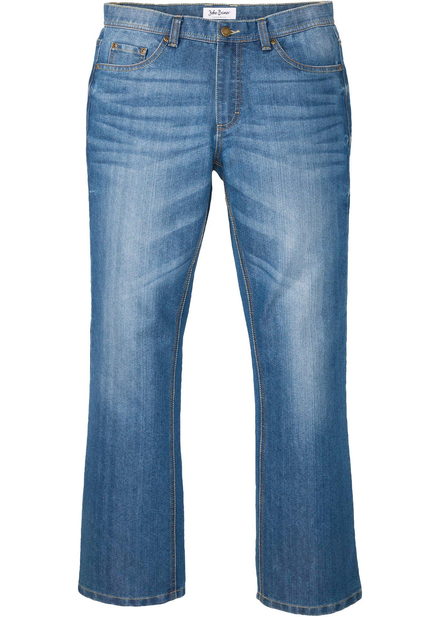 Kernige Jeans mit leichter Waschung und zweifarbigen Nähten. (96376181) in blau denim