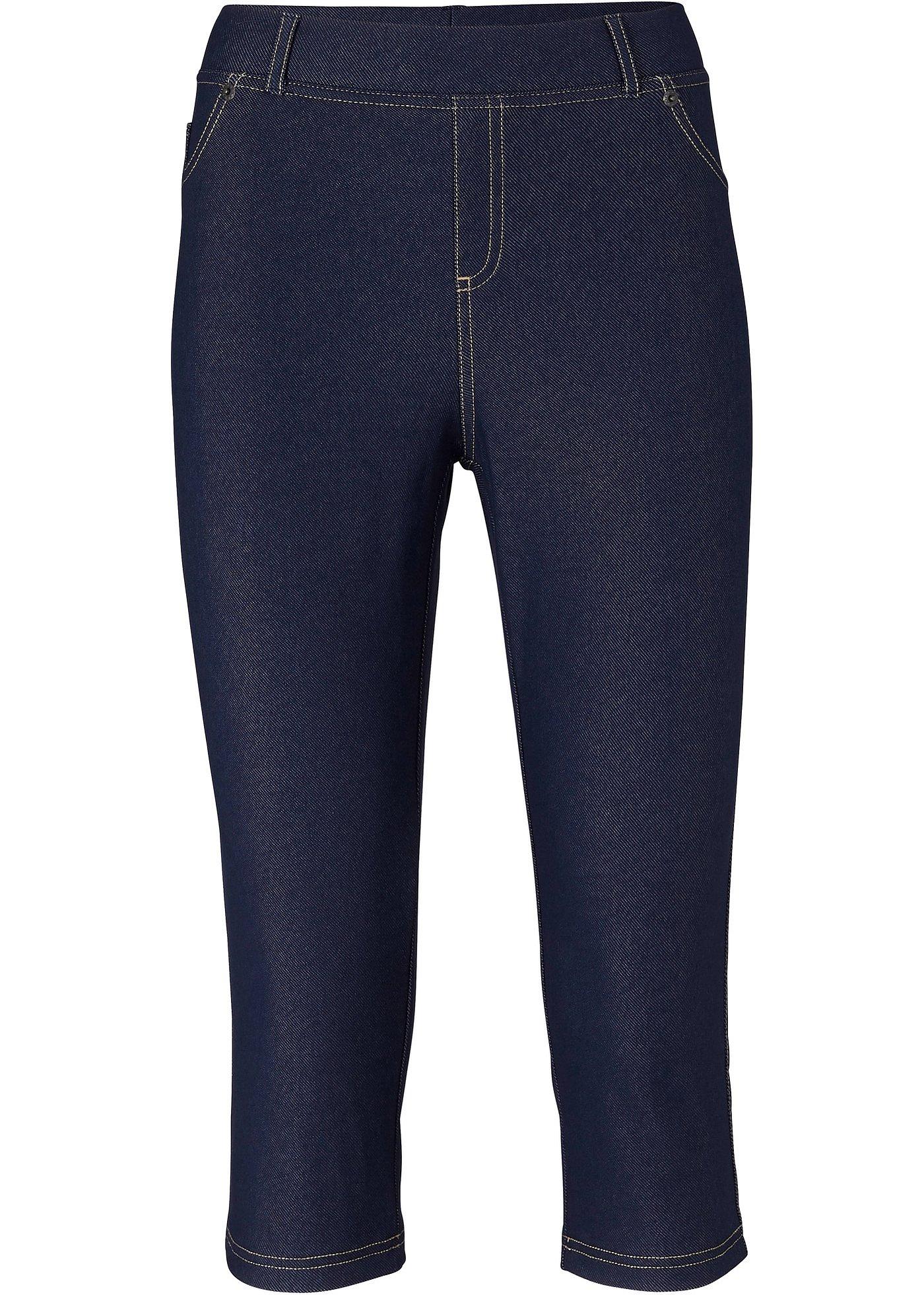 Schöne Capri-Leggings, gut geeignet als Home-Office-Jeans (97734195) in blau