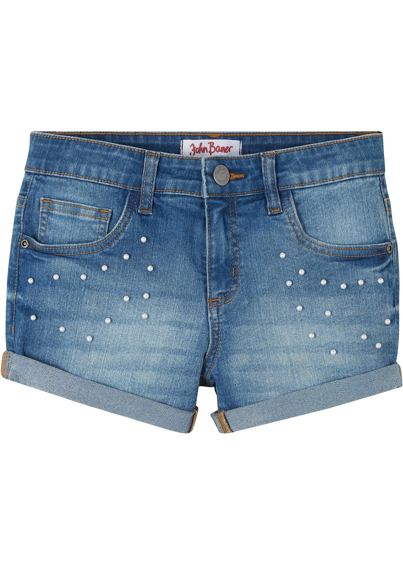 Coole Shorts mi Perlen-Detail (92986395) in blue stone