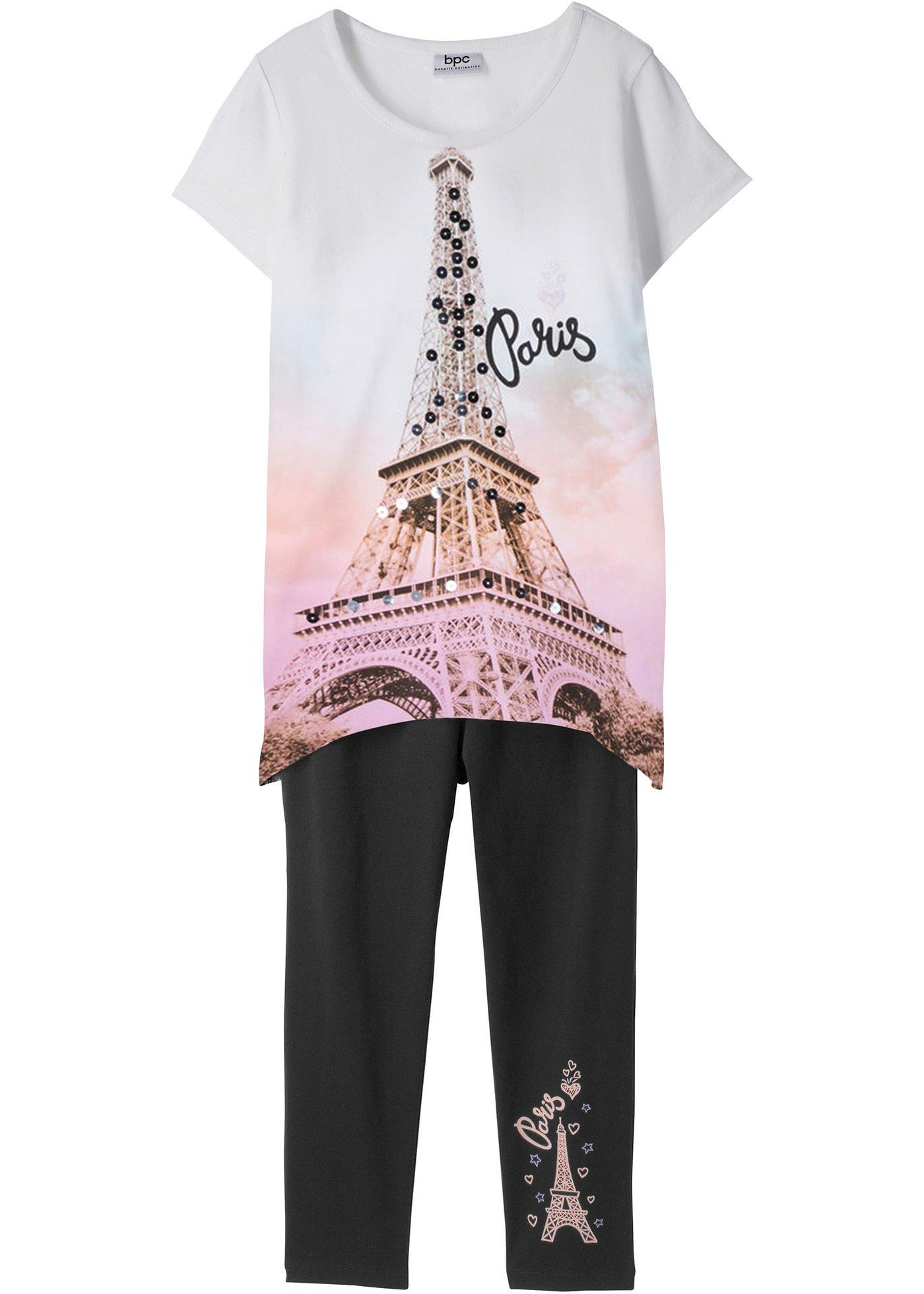 Tolles Set mit Paris-Print (96976395) in weiß/schwarz