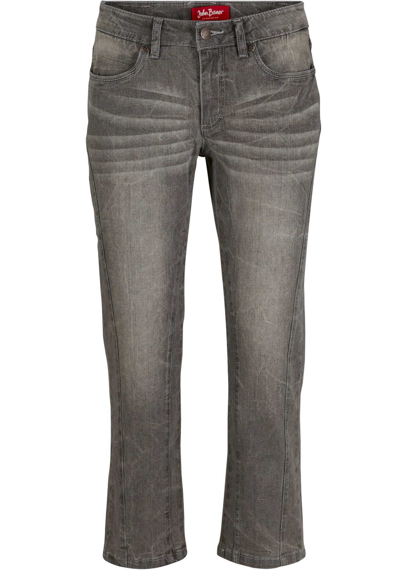 Schöne Soft-Jeans in 7/8-Länge mit modischer Waschung (94195795) in hellgrau used