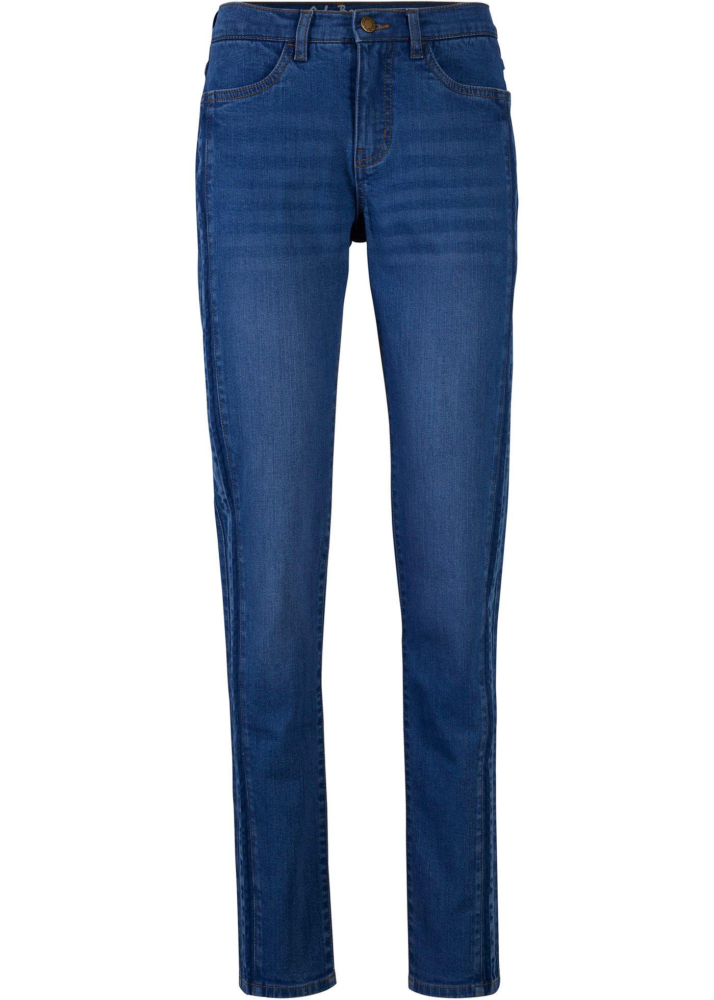Lässige Slim Fit Stretch-Jeans aus Bio-Baumwolle, mit breiter Seitennaht (94578595) in blau used