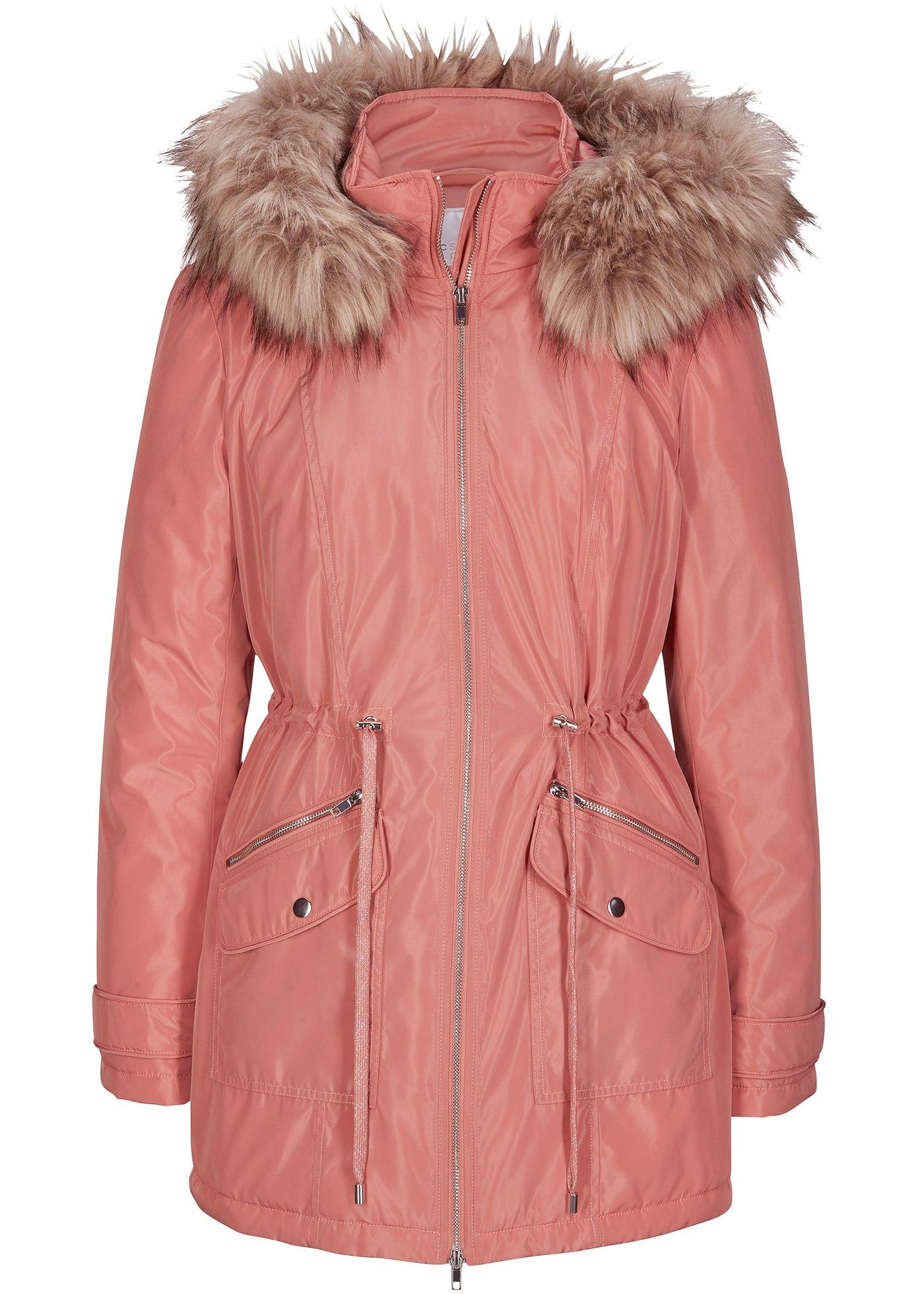 Gefütterter Parka mit leichtem Glanzeffekt von bpc selection premium (91893595) in rauchpfirsich
