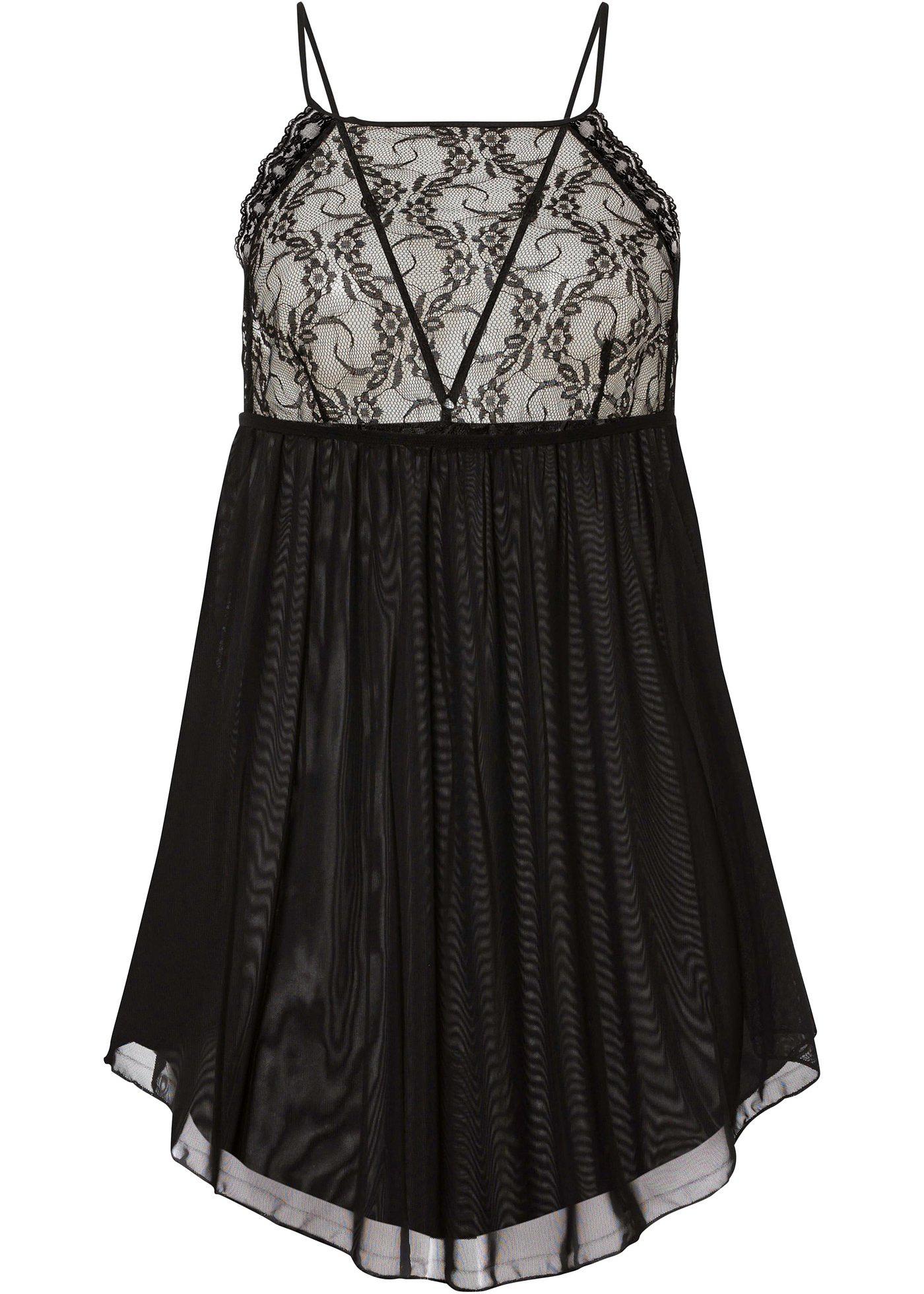 Sexy Negligé mit Spitze (92406995) in schwarz