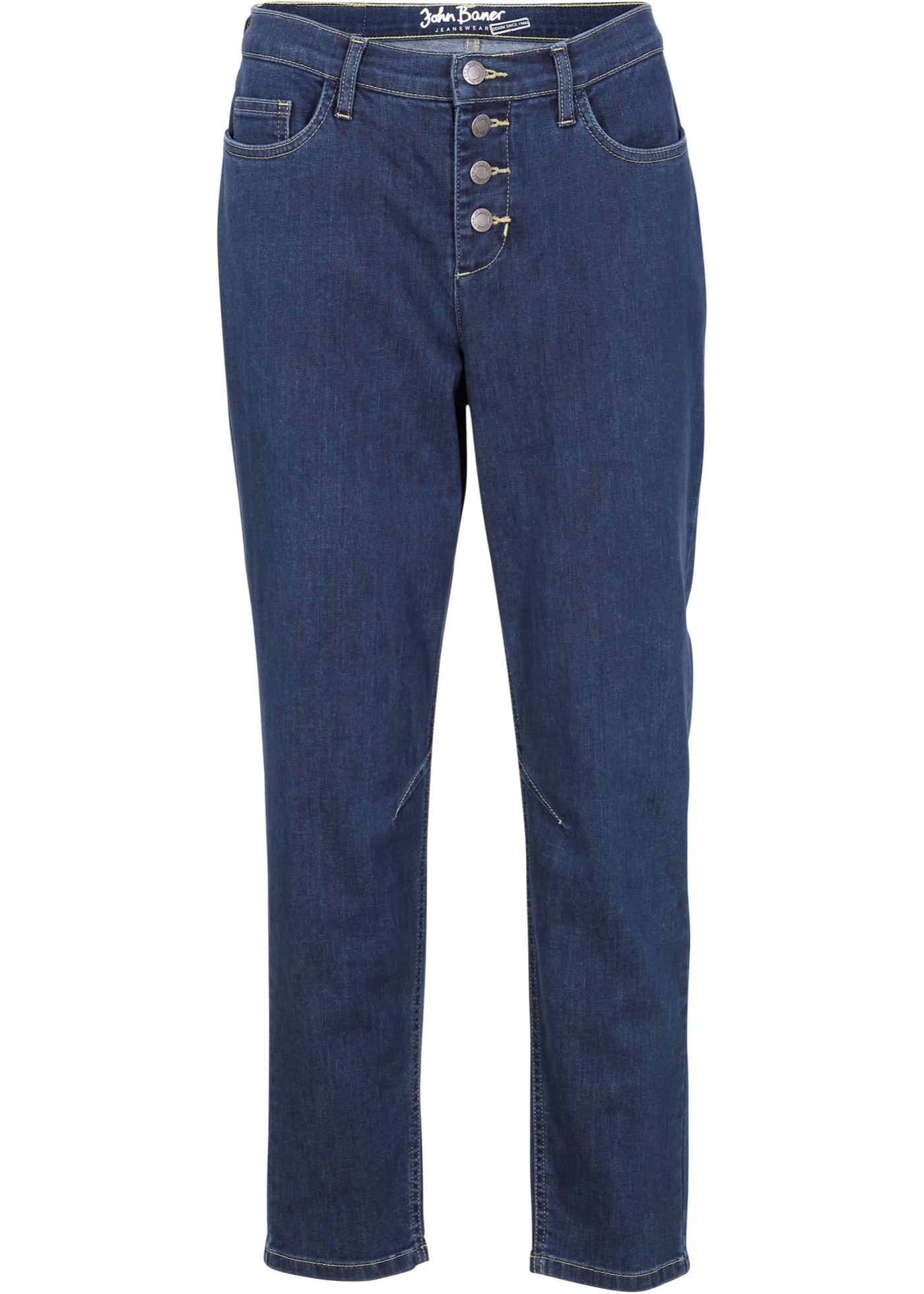 Trendige und locker geschnittene Girlfriend-Jeans (94660181) in blau denim used