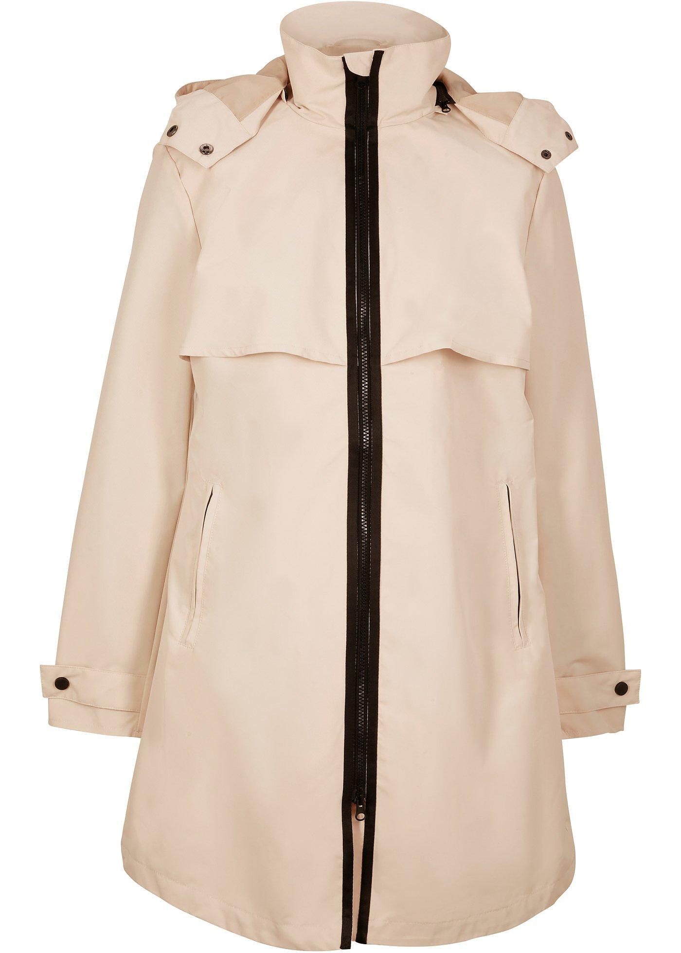 Figurumspielende Jacke mit Zweiwegereißverschluss und Kapuze, leicht A-förmig geschnitten (91564195) in beige