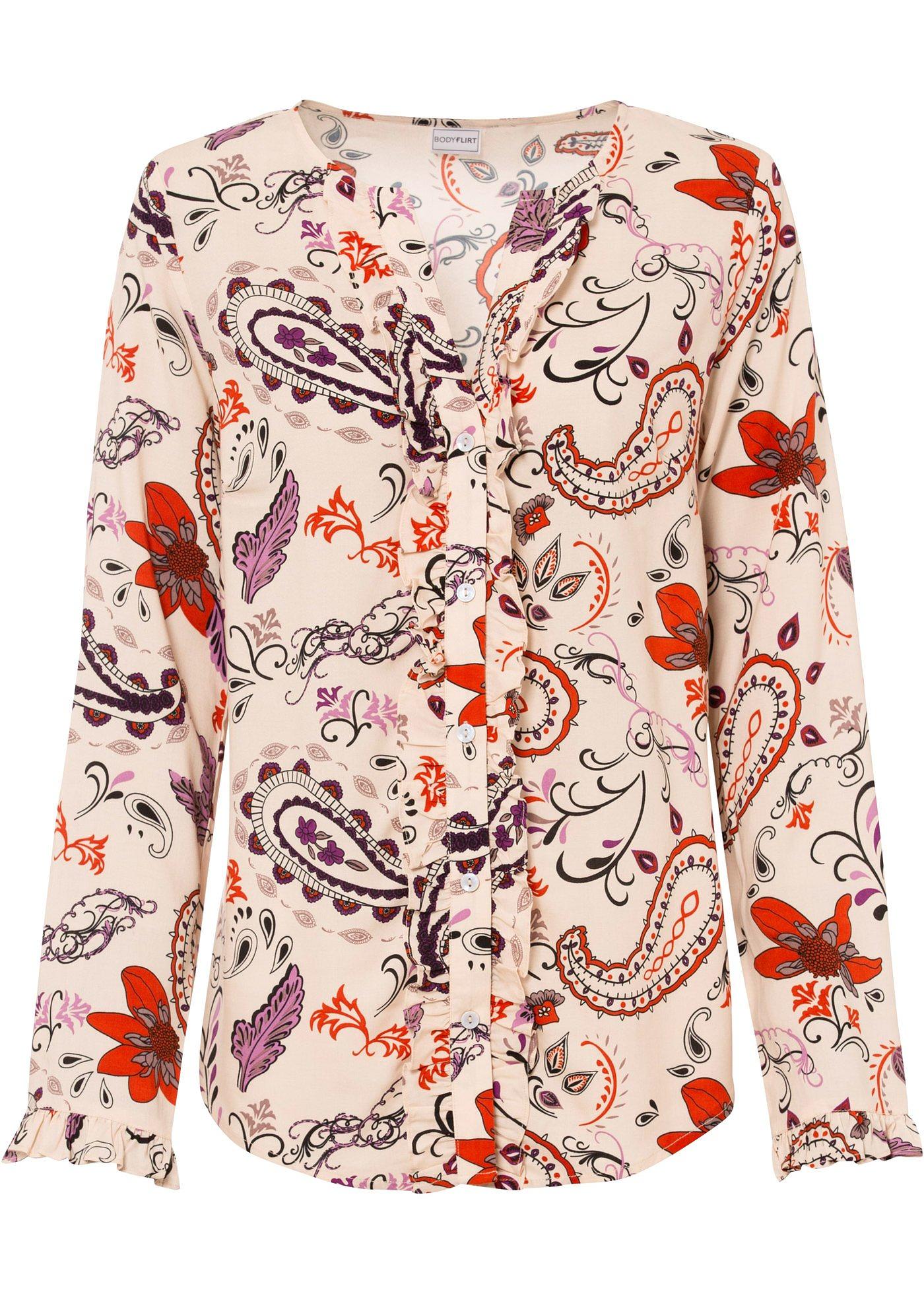 Bedruckte Bluse (93868595) in beige bedruckt