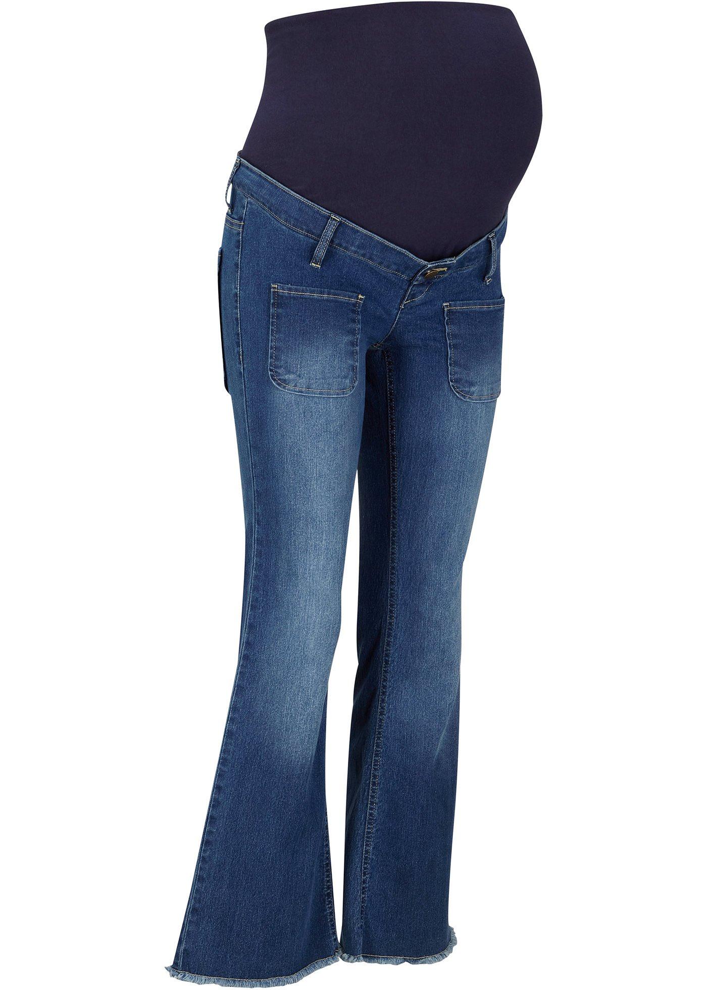 Umstandsjeans mit weitem Bein (95496081) in blau denim used