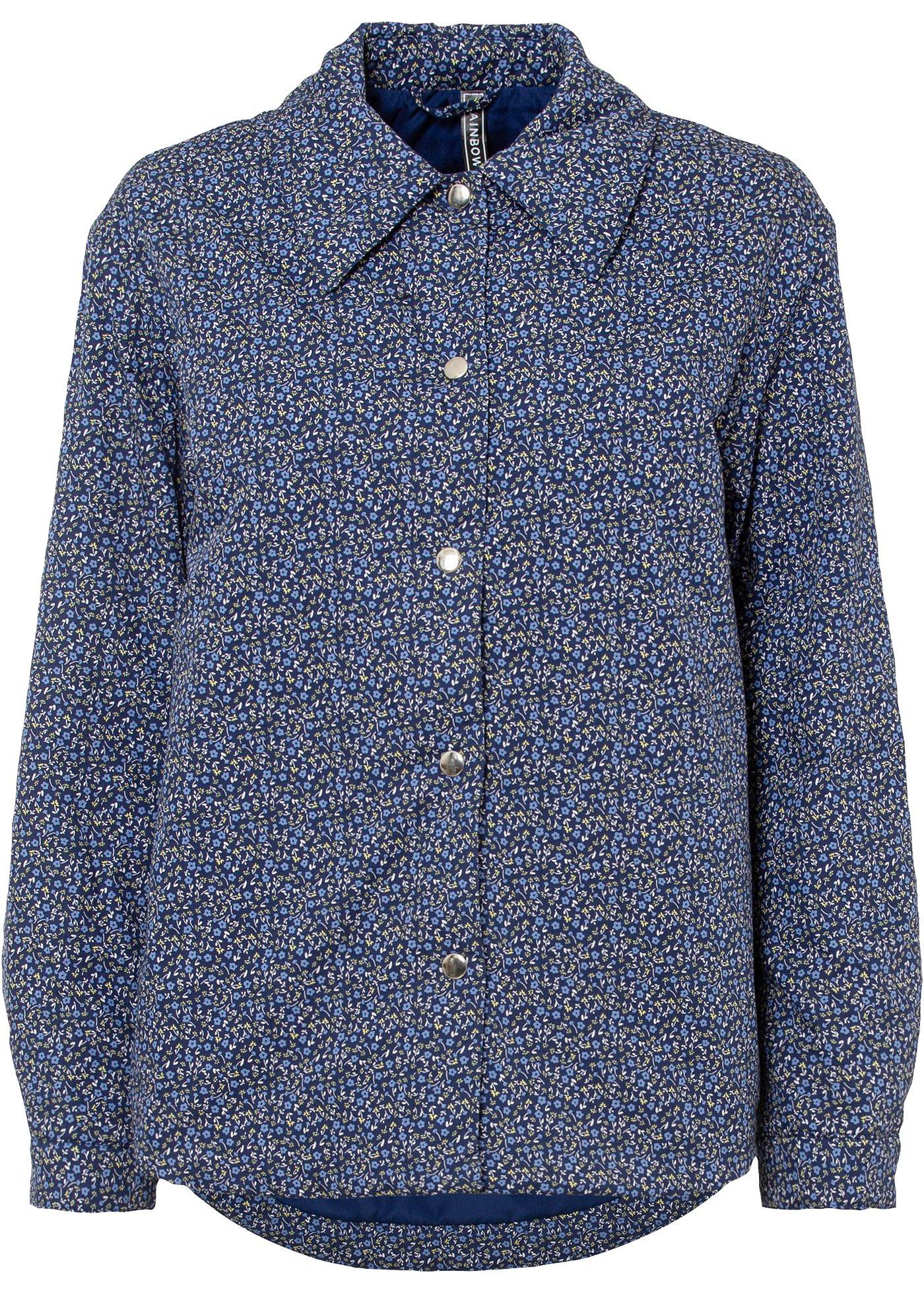 Modische Übergangsjacke mit Blumenprint (95475381) in tiefseeblau / himmelblau / softgelb geblümt