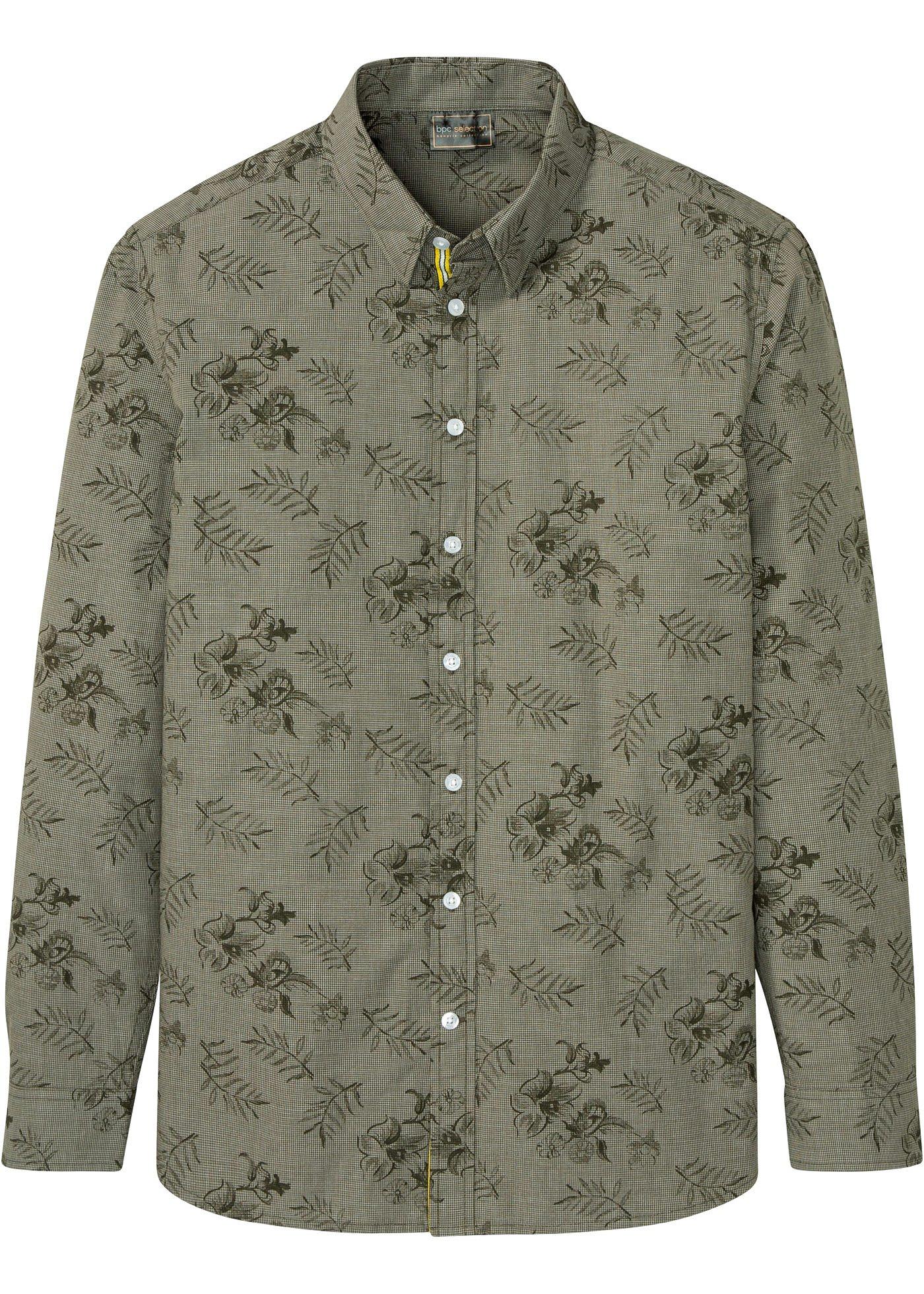 Modernes Langarmhemd mit angesagtem Print. (95032495) in oliv floral