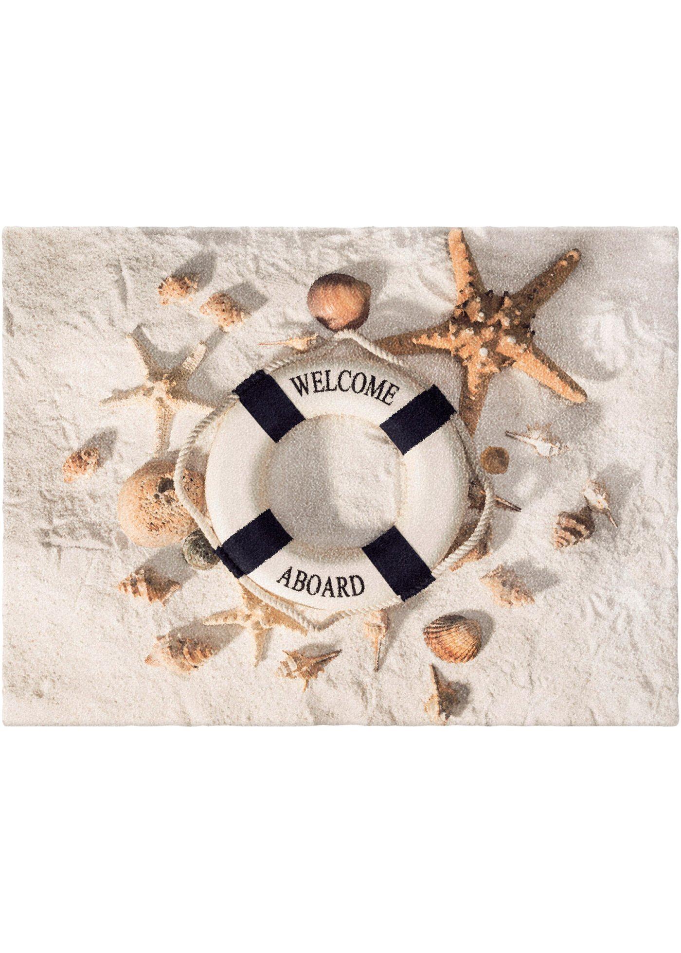 Fußmatte mit maritimen Stranddesign (90310195) in beige