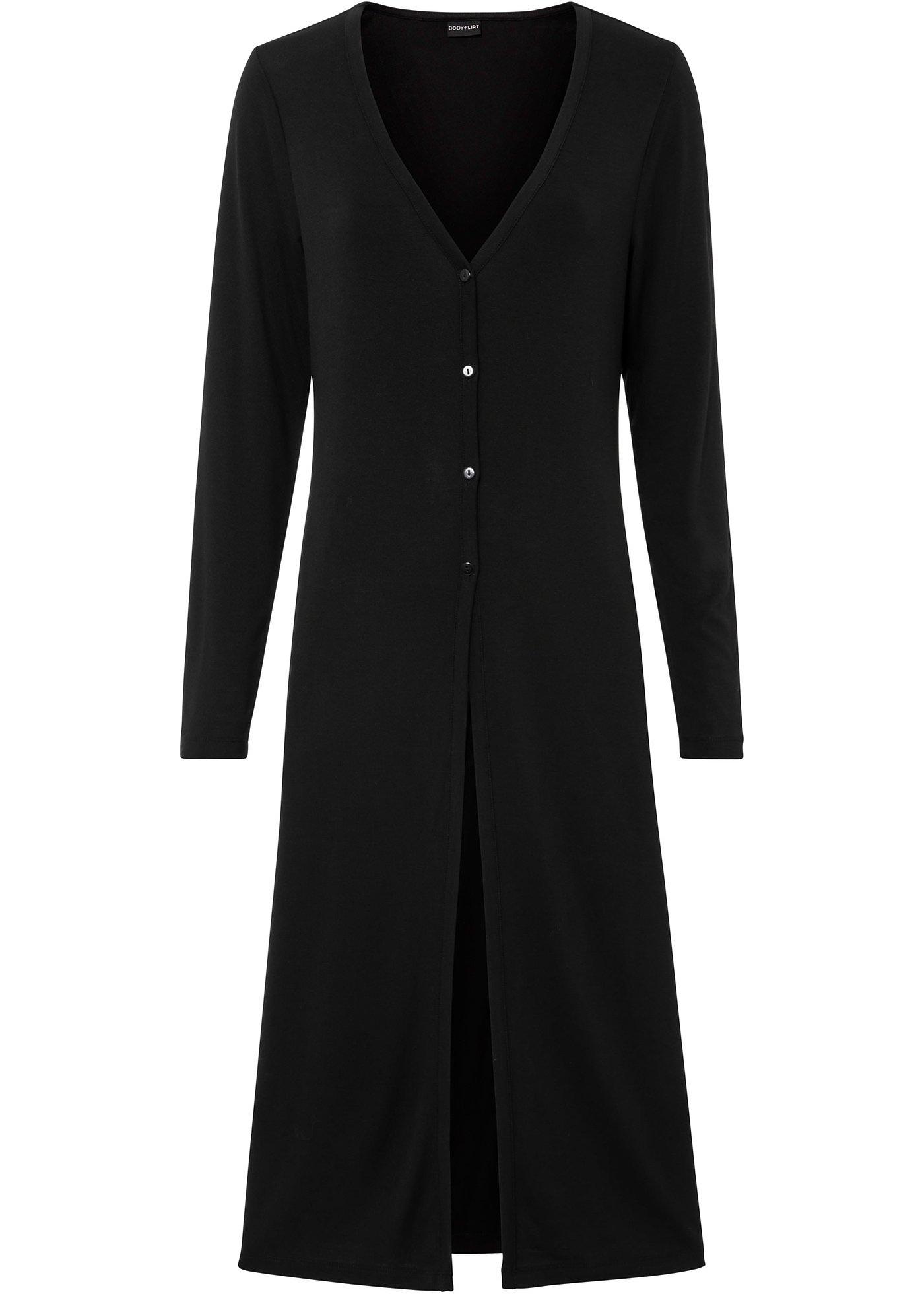 Tolle Longshirtjacke zum Knöpfen vorne. (96979695) in schwarz