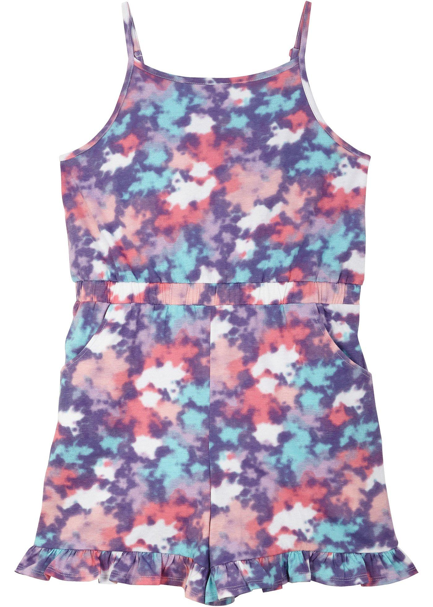 Verspielter Jumpsuit für den Sommer (93713581) in tiefviolett / weiß bedruckt