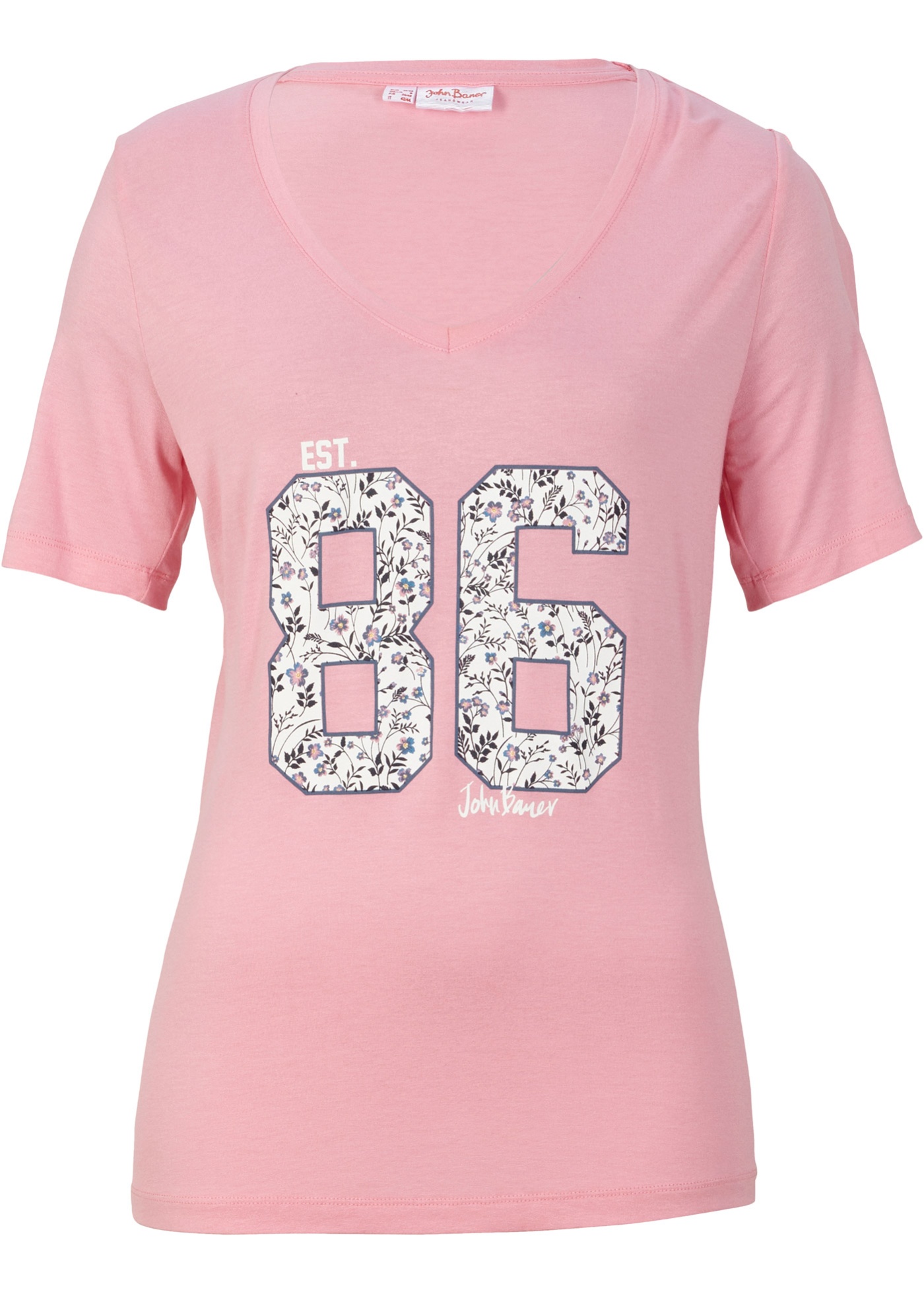 Sportliches T-Shirt, mit Druck (97709181) in rosa bedruckt