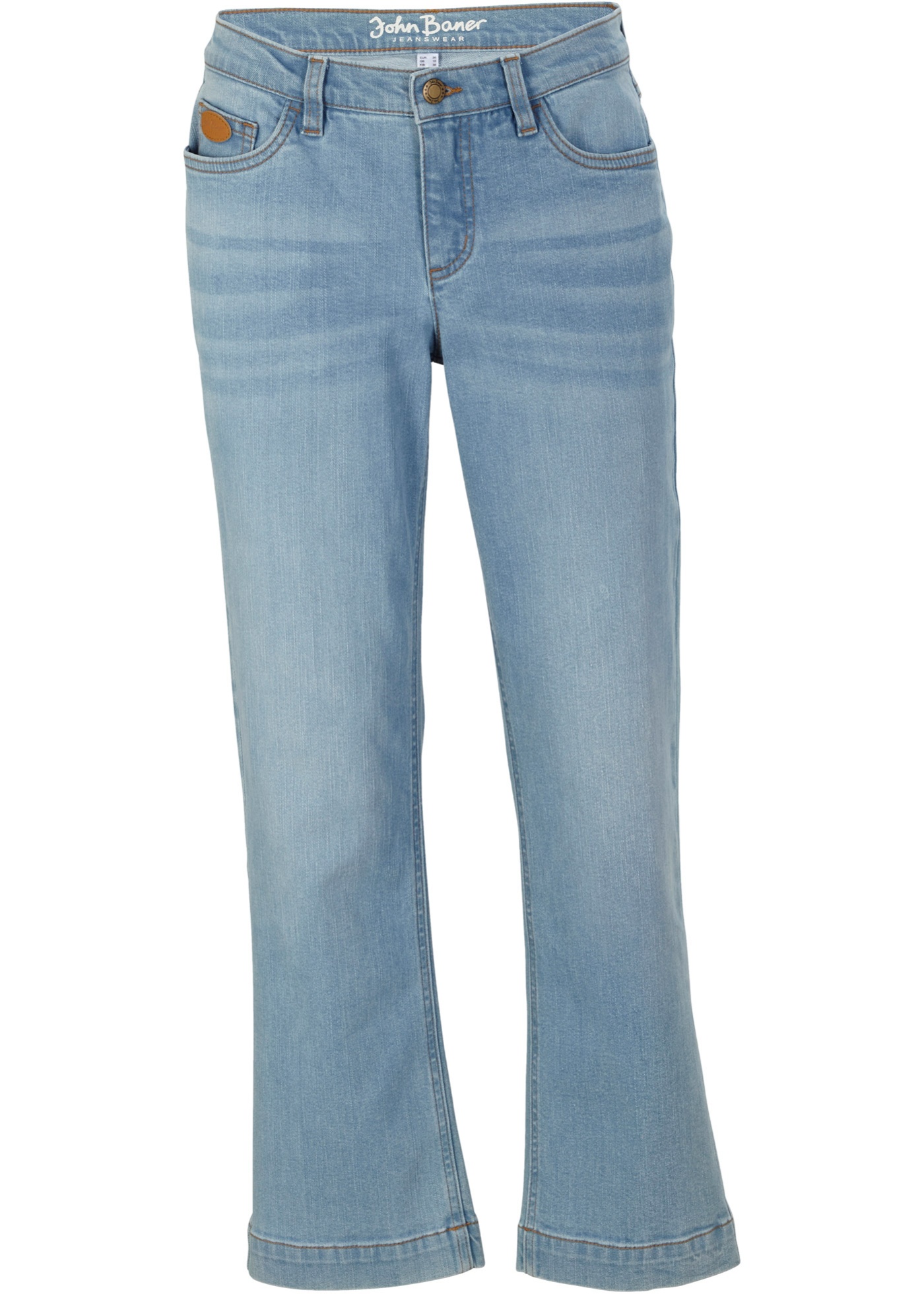 Weite 7/8 Jeans aus Bio-Baumwolle (97784381) in eisblau denim used