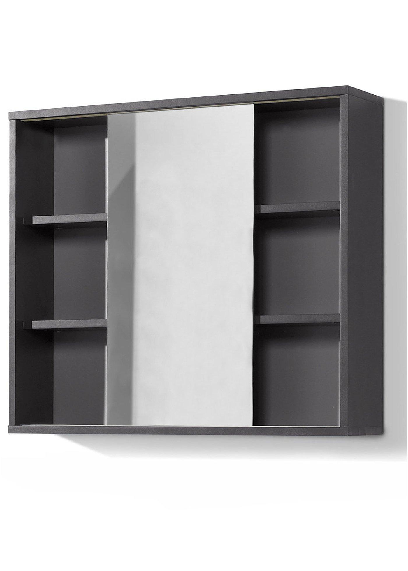 Moderner Spiegelschrank Ted mit verschiebbarem Spiegel (95531995) in anthrazit
