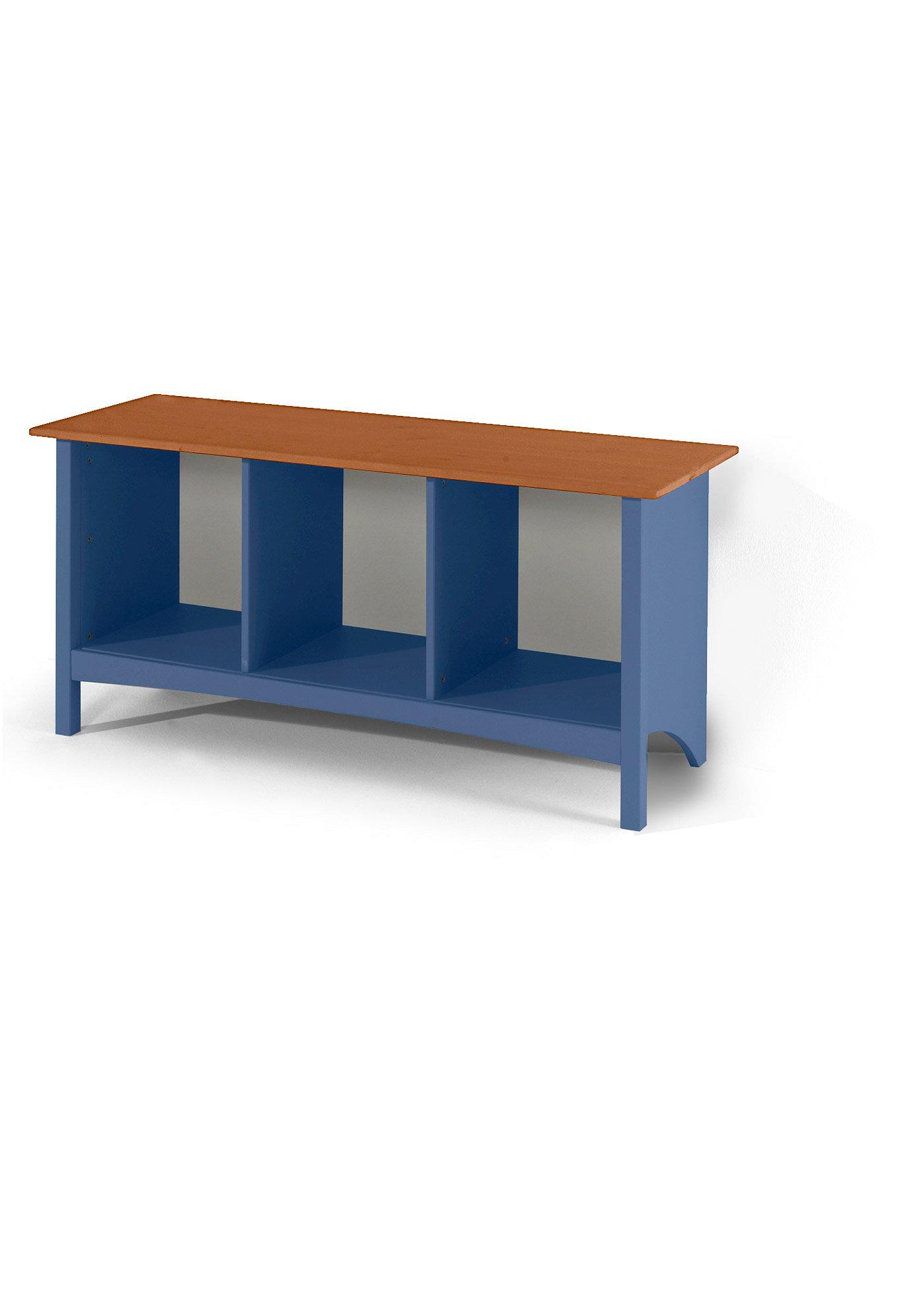 Schick und praktisch zugleich: die Sitzbank mit offenen Ablagefächern