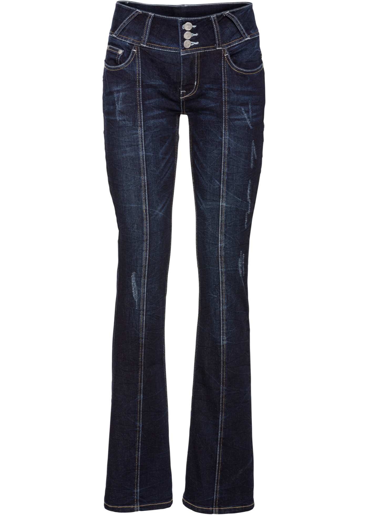Stylishe Jeans mit Used-Details (96018695) in dunkelblau denim