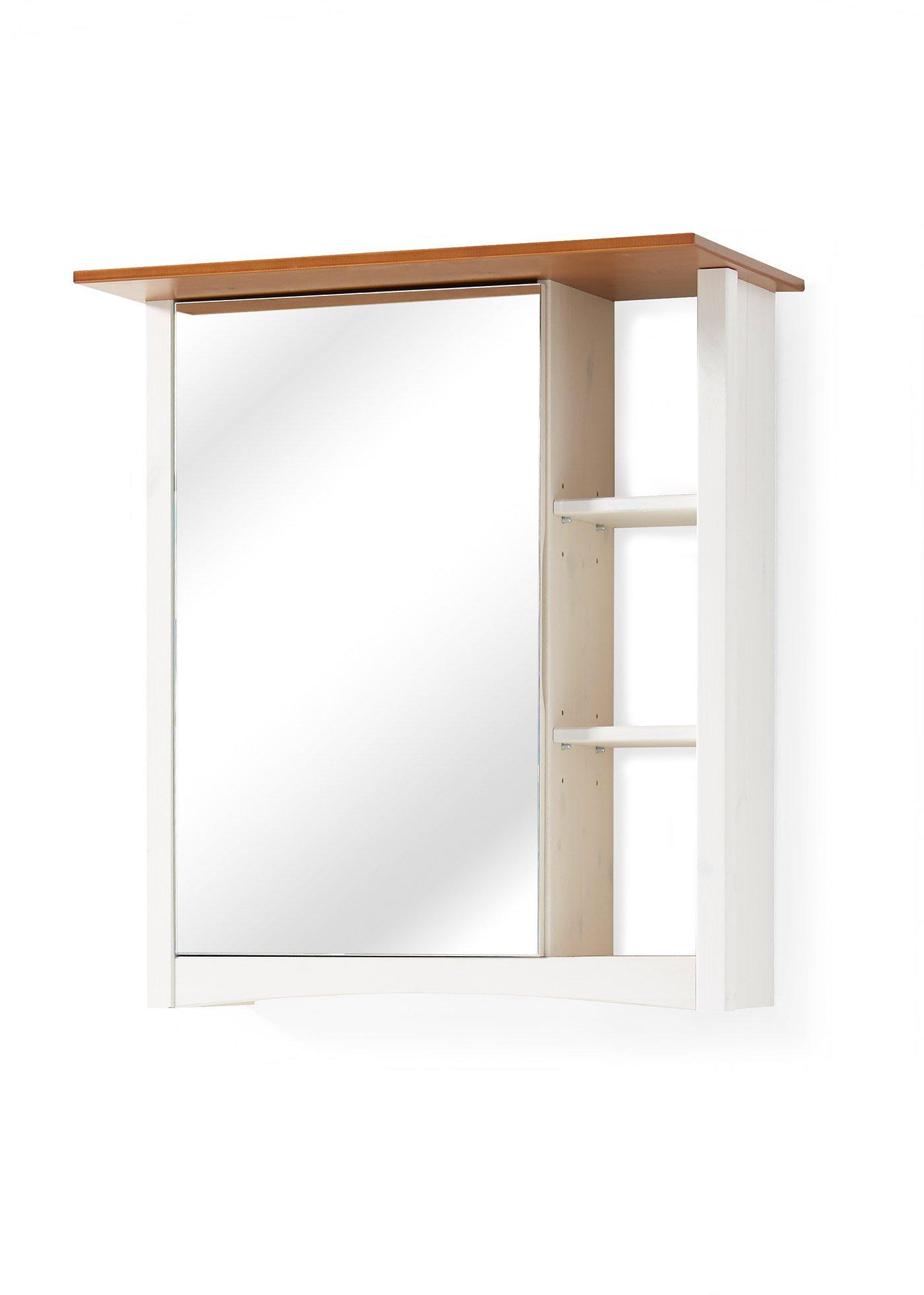 Robuster Spiegelschrank Paula in skandinavischer Optik (94722295) in weiß