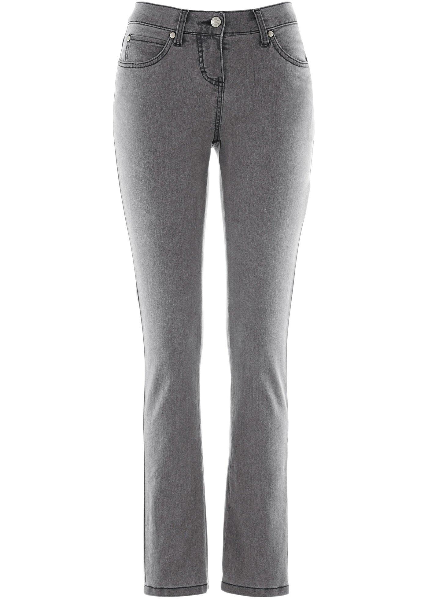 Passgenaue 5-Pocket-Stretchjeans „Megastretch“ (94161795) in grey denim