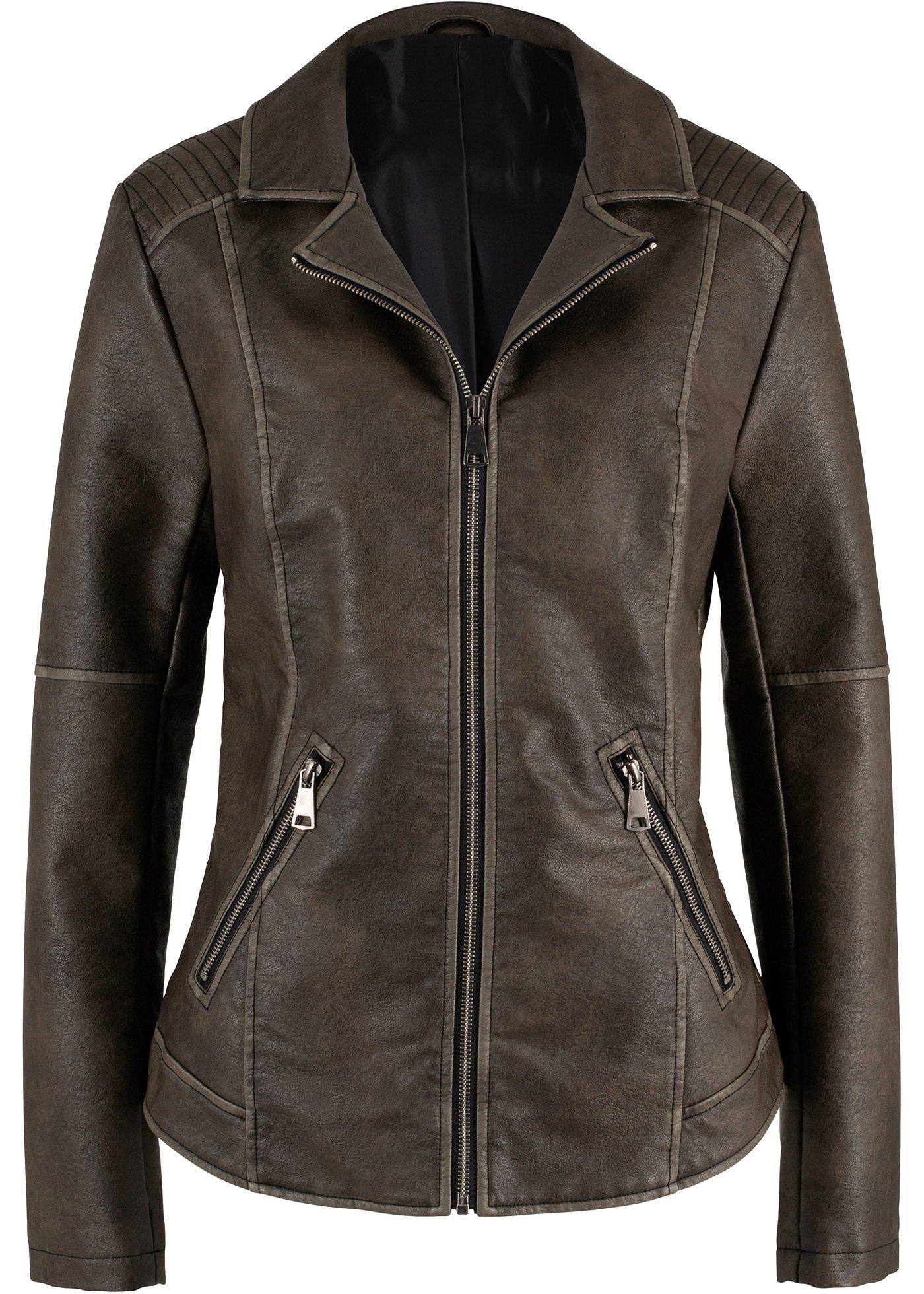 Lederimitatjacke für Damen in Cognac online kaufen BAUR