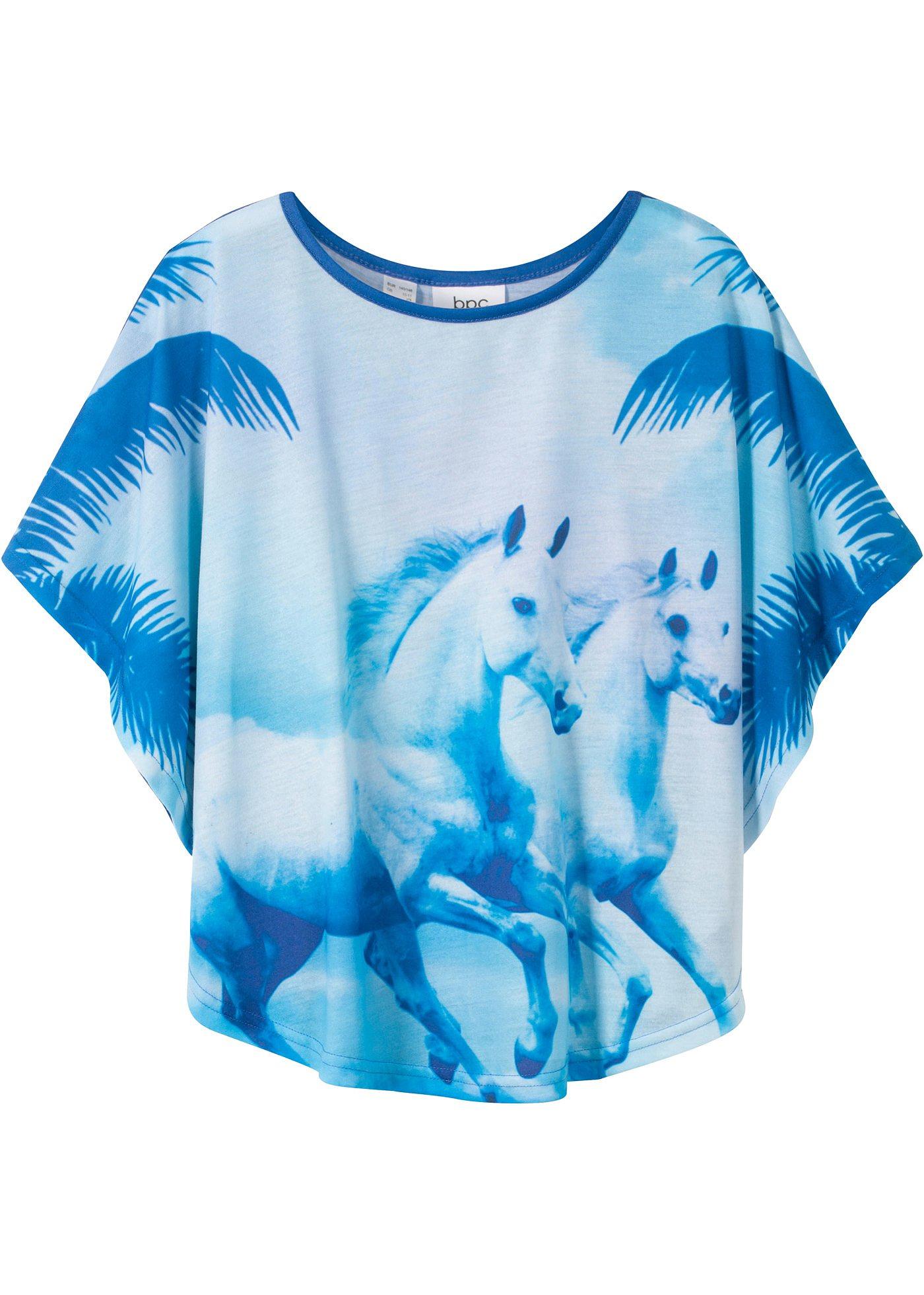 Tolles Shirt mit Pferde-Print (90526595) in gletscherblau