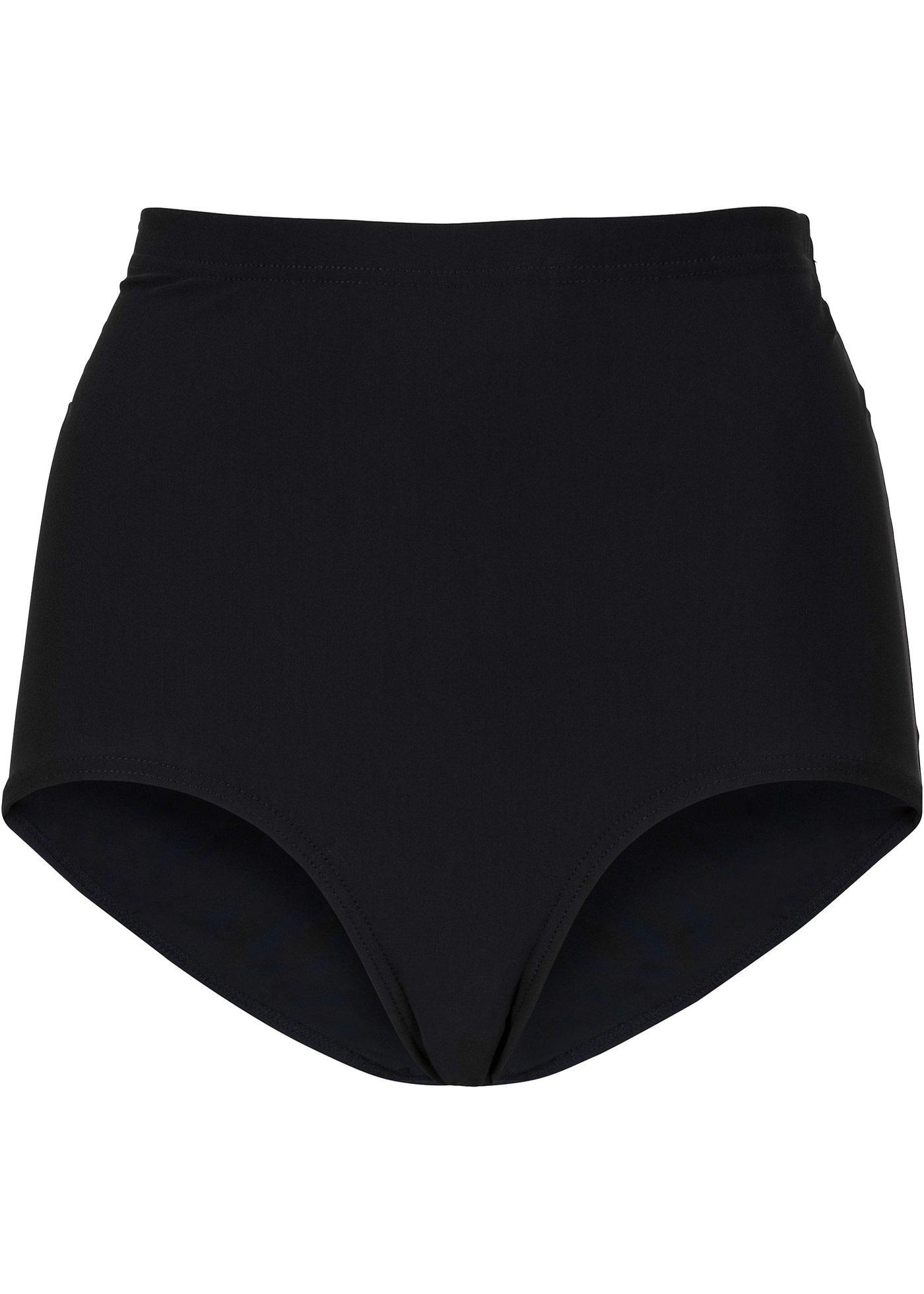 Stilsichere Bikinihose aus figurformendem Material schwarz