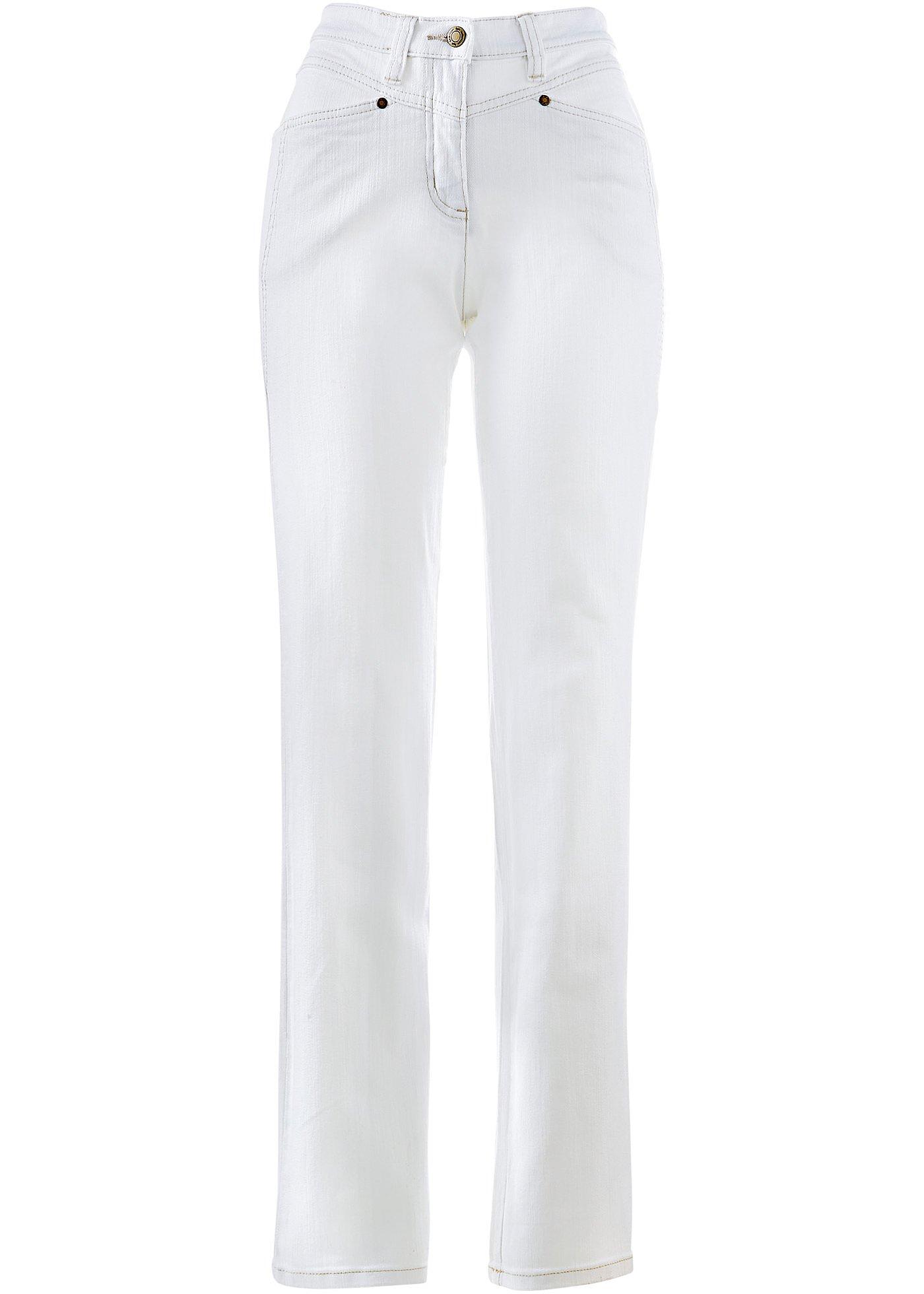 Damenhose mit intelligenten Details und schöner Stickerei (92965895) in weiß