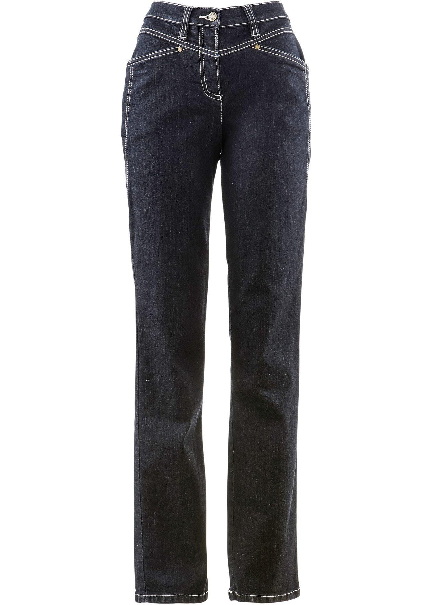 Damenhose mit intelligenten Details und schöner Stickerei (90425295) in black stone