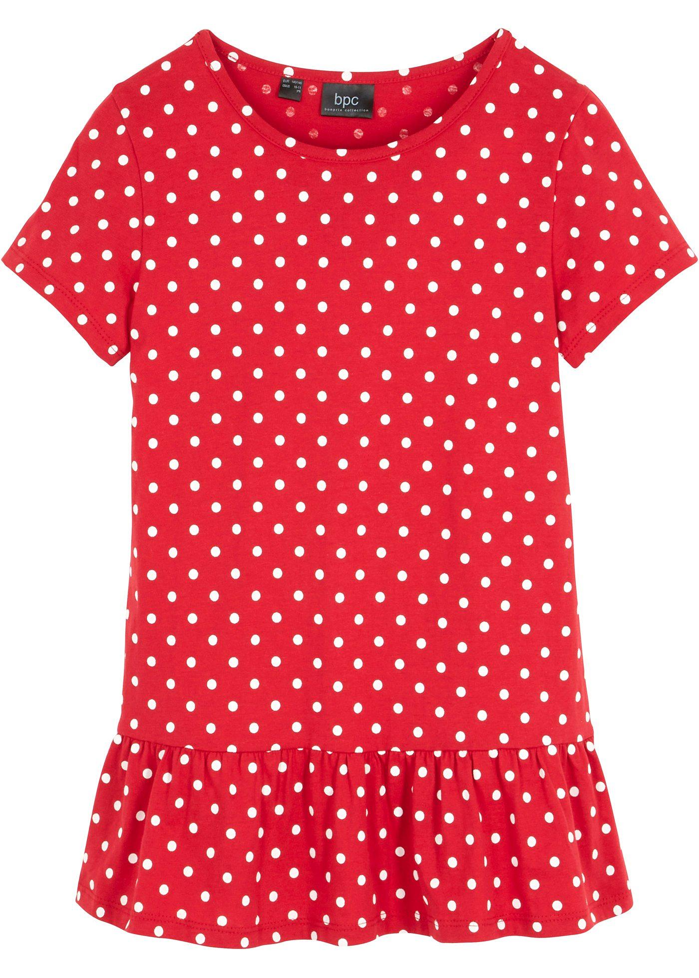 Mädchen T-Shirt mit Volants (96847595) in rot