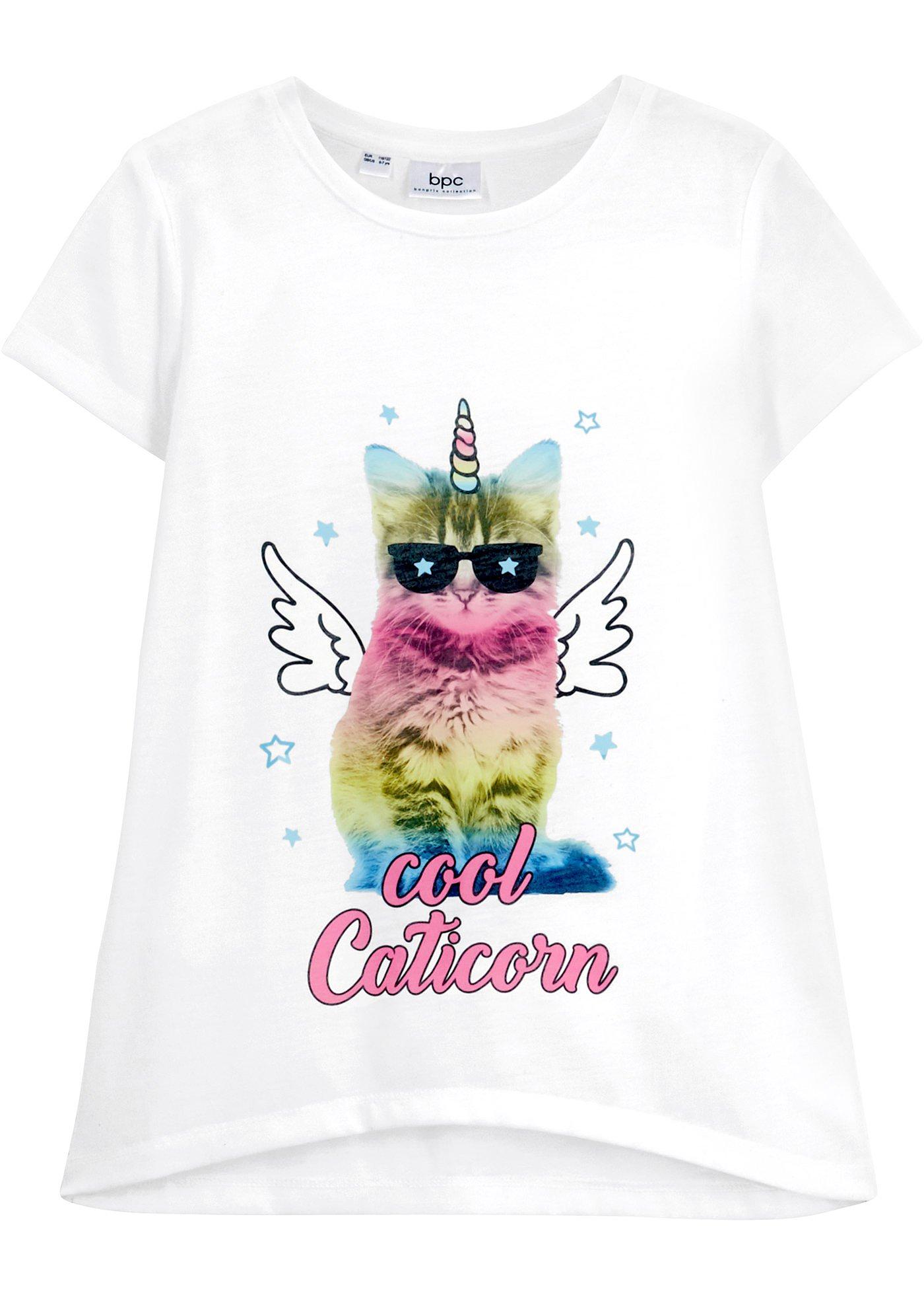 Tolles Shirt mit Katzen-Motiv (96847795) in wollweiß