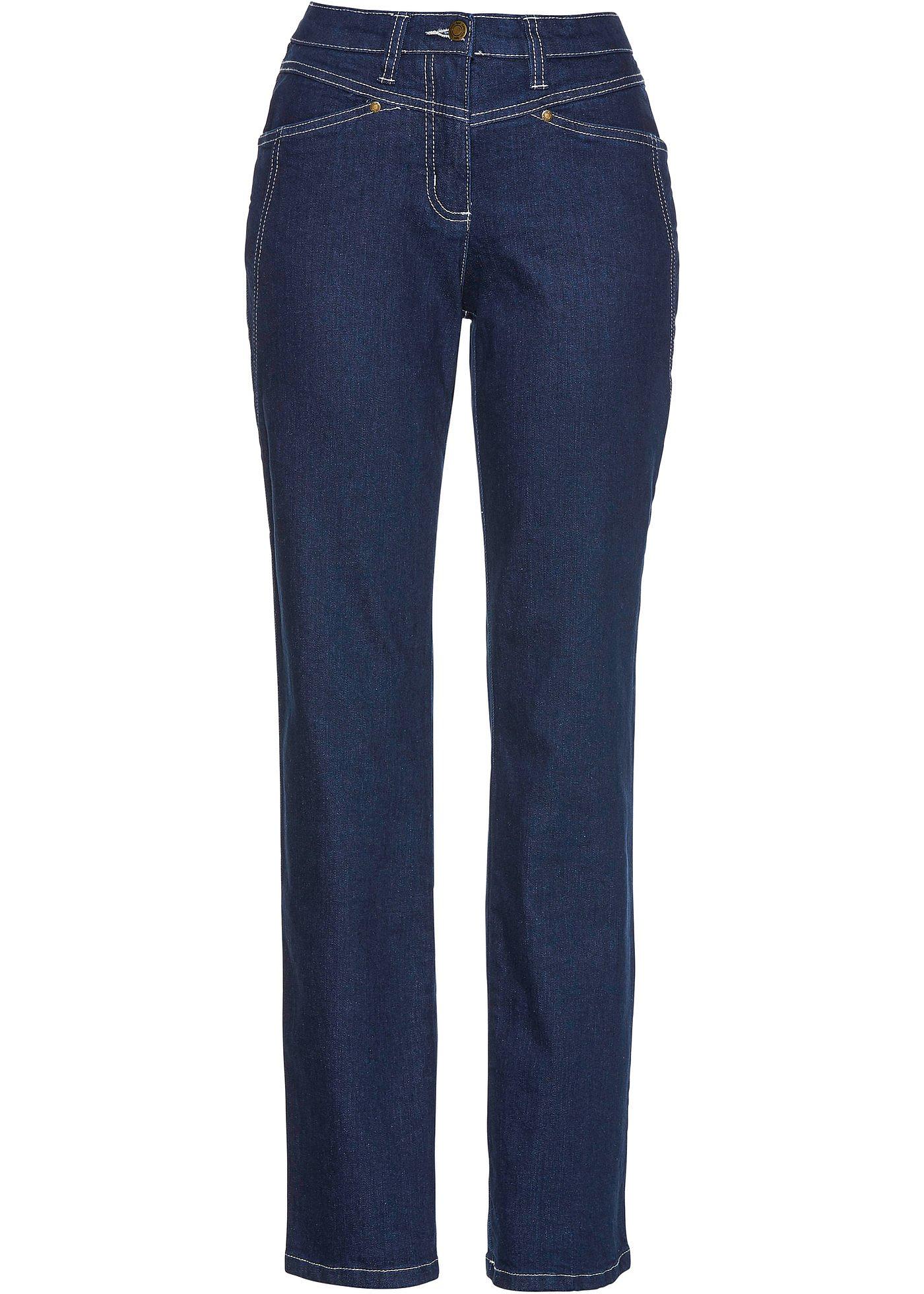 Damenhose mit intelligenten Details und schöner Stickerei (90813995) in darkblue stone