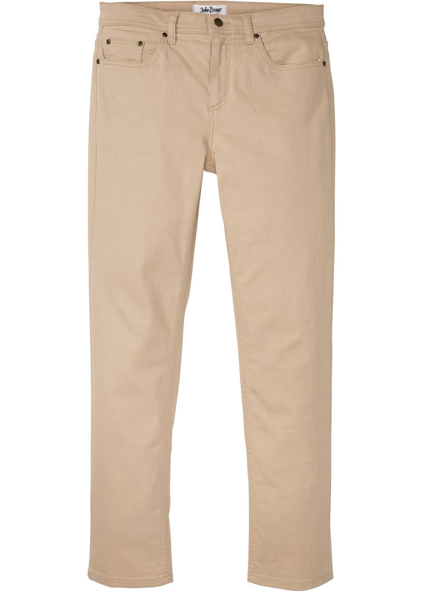 Kernige Regular Fit Stretch-Jeans, Straight in angesagten Farben (95734681) in latte macchiato