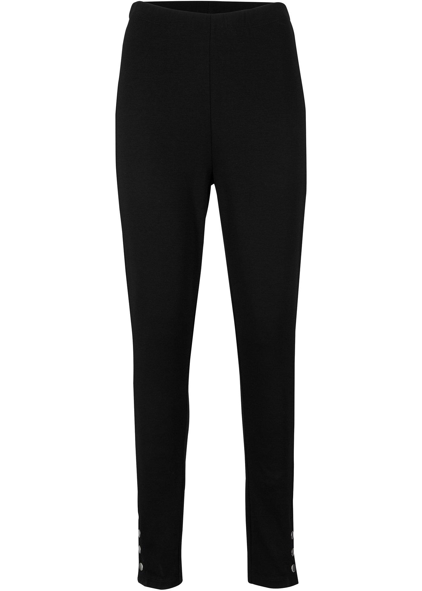 Leggings mit komfortablen rundum Gummizugbund und modischen Knopfdetails (92226681) in schwarz
