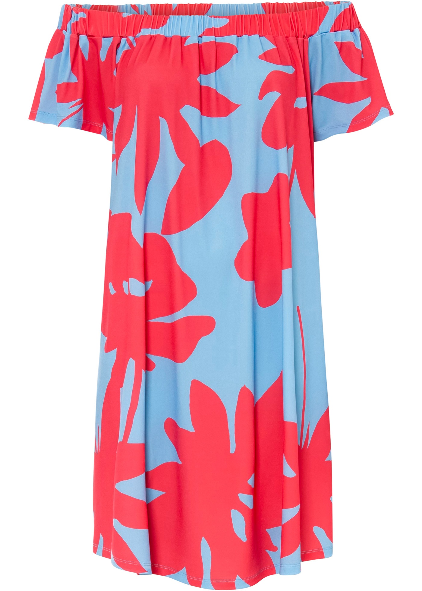 Kleid im Oversize Look mit schönem Print (92434581) in hellblau / pink floral