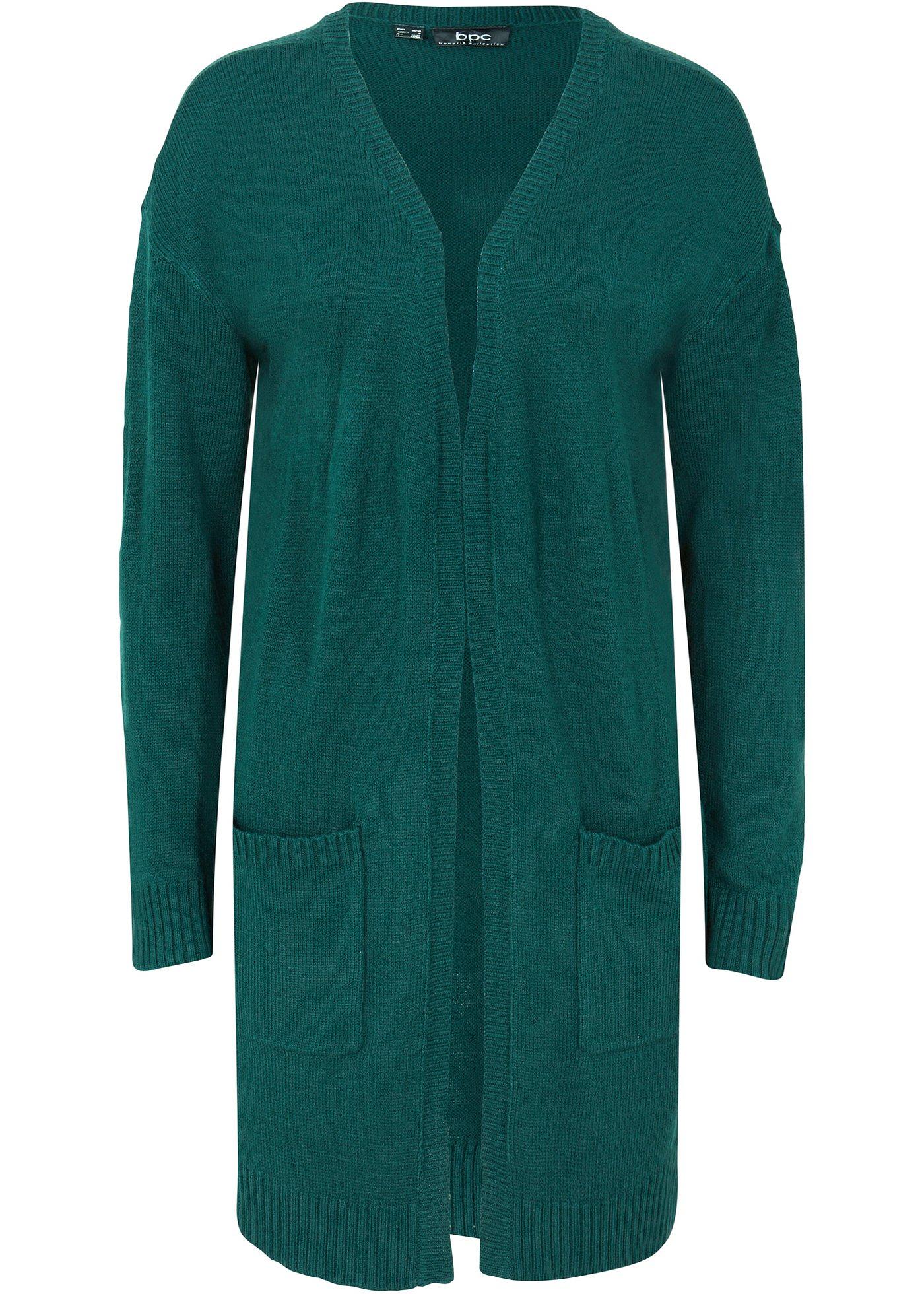 Basic Strickjacke (92323695) in tiefgrün