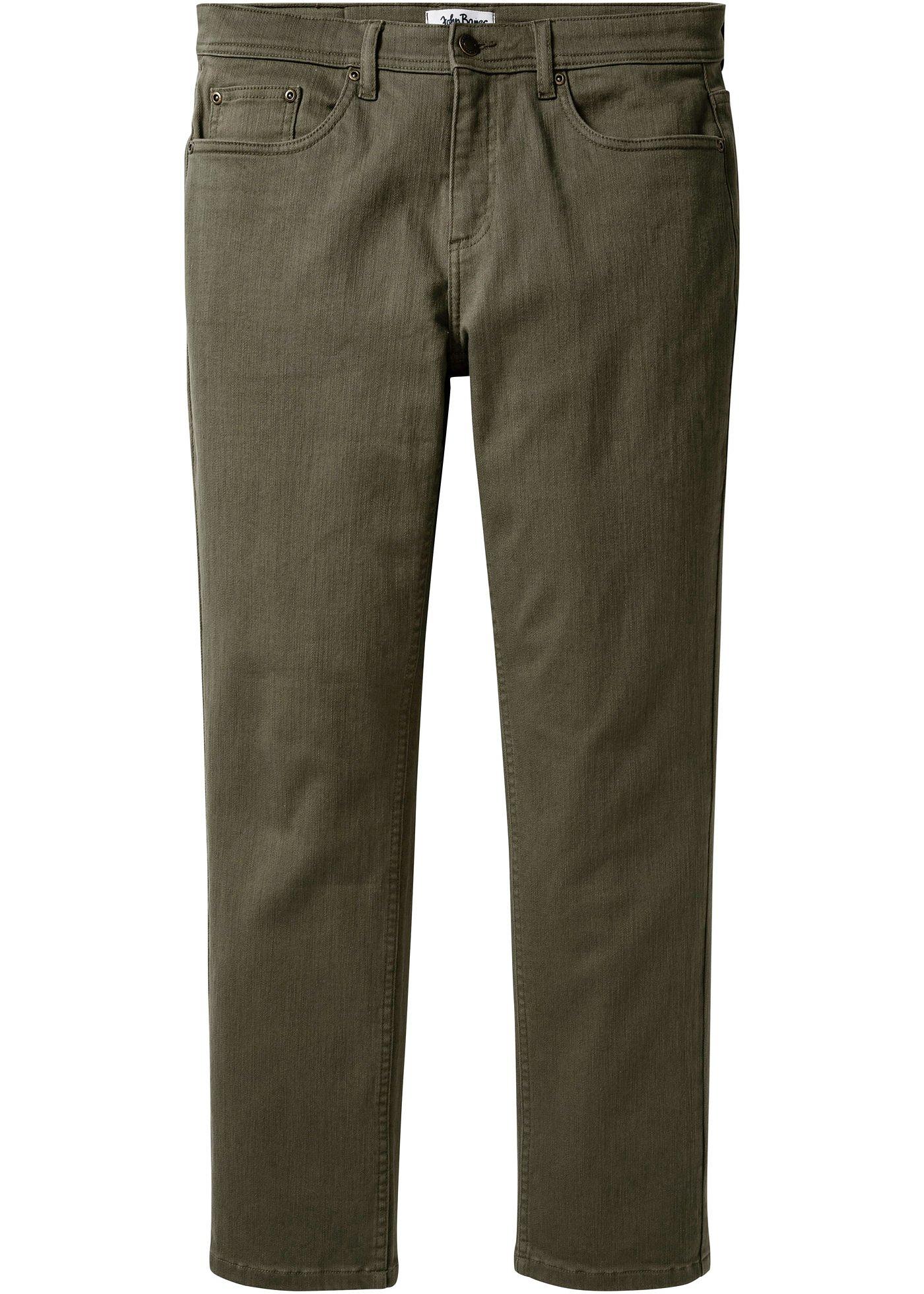 Kernige Regular Fit Stretch-Jeans, Straight in angesagten Farben (92997481) in dunkeloliv