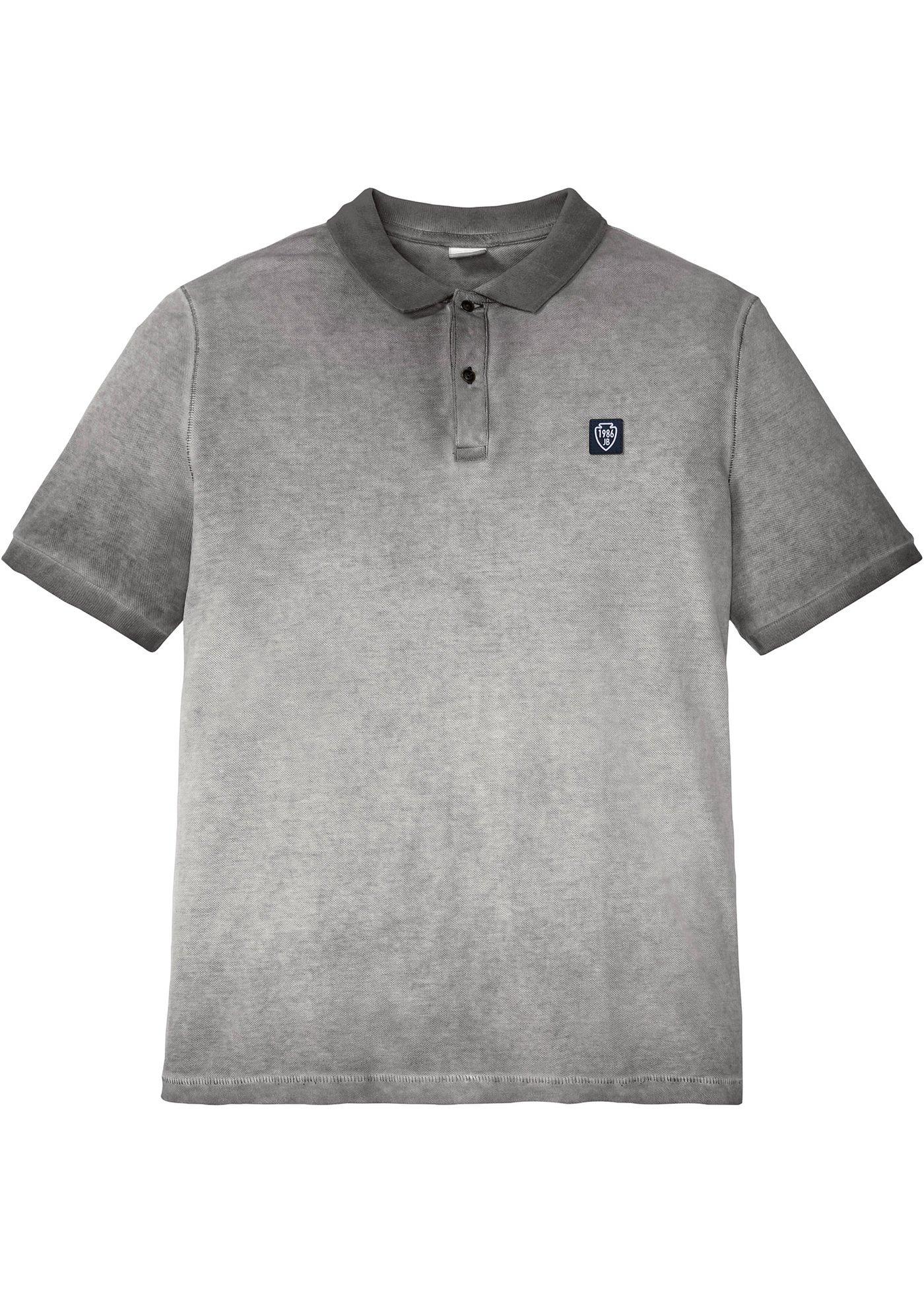Modernes Poloshirt in ausgewaschener Optik. (91439381) in schiefergrau used