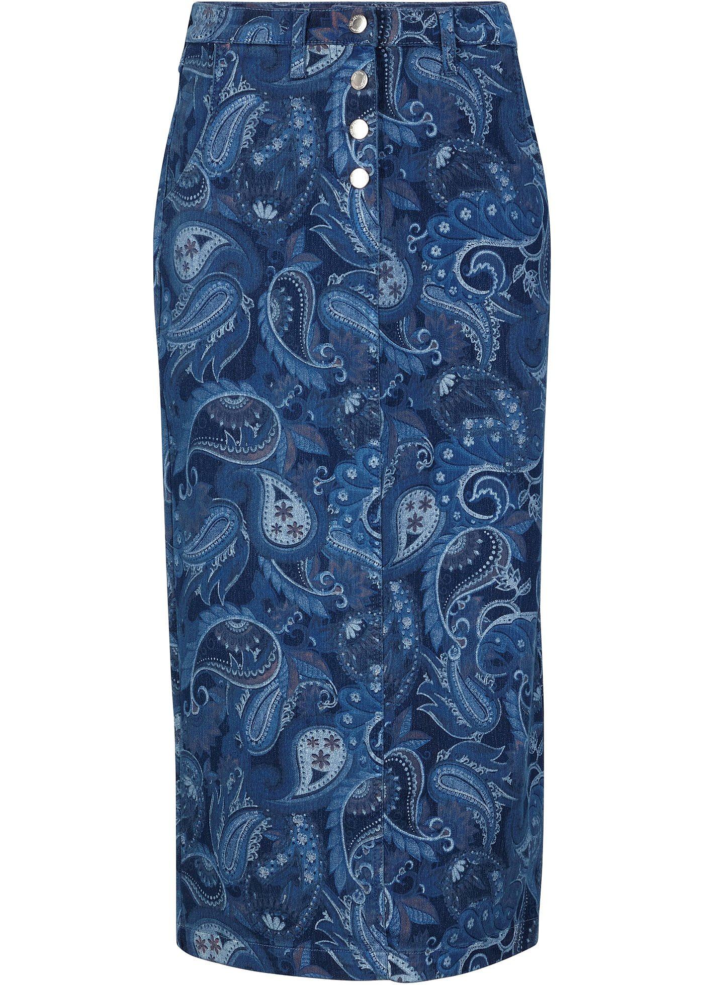 Verspielter Jeansrock mit Musterung (95427995) in blau denim