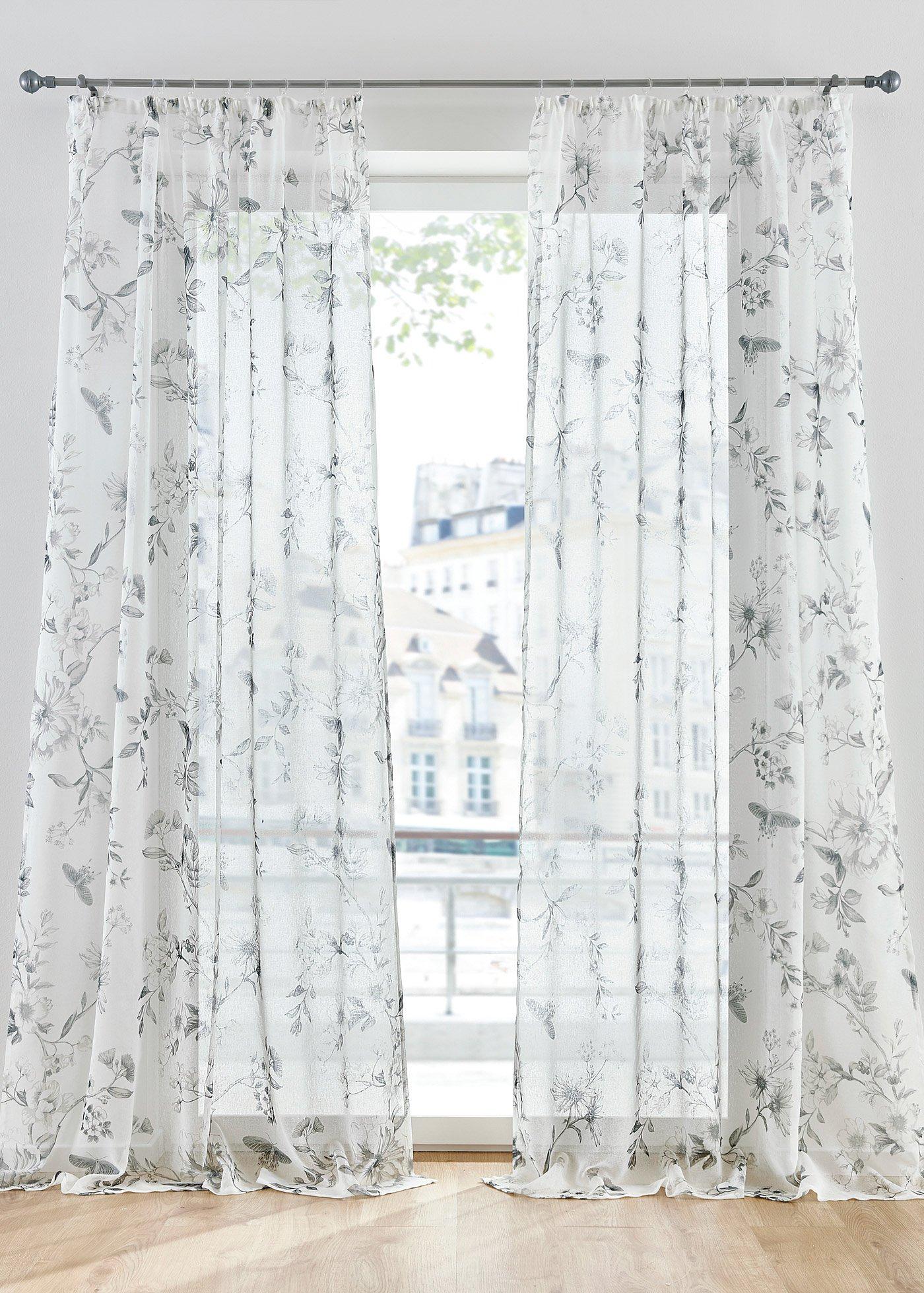 Transparenter Sichtschutz mit Stil (92974095) in weiß/grau
