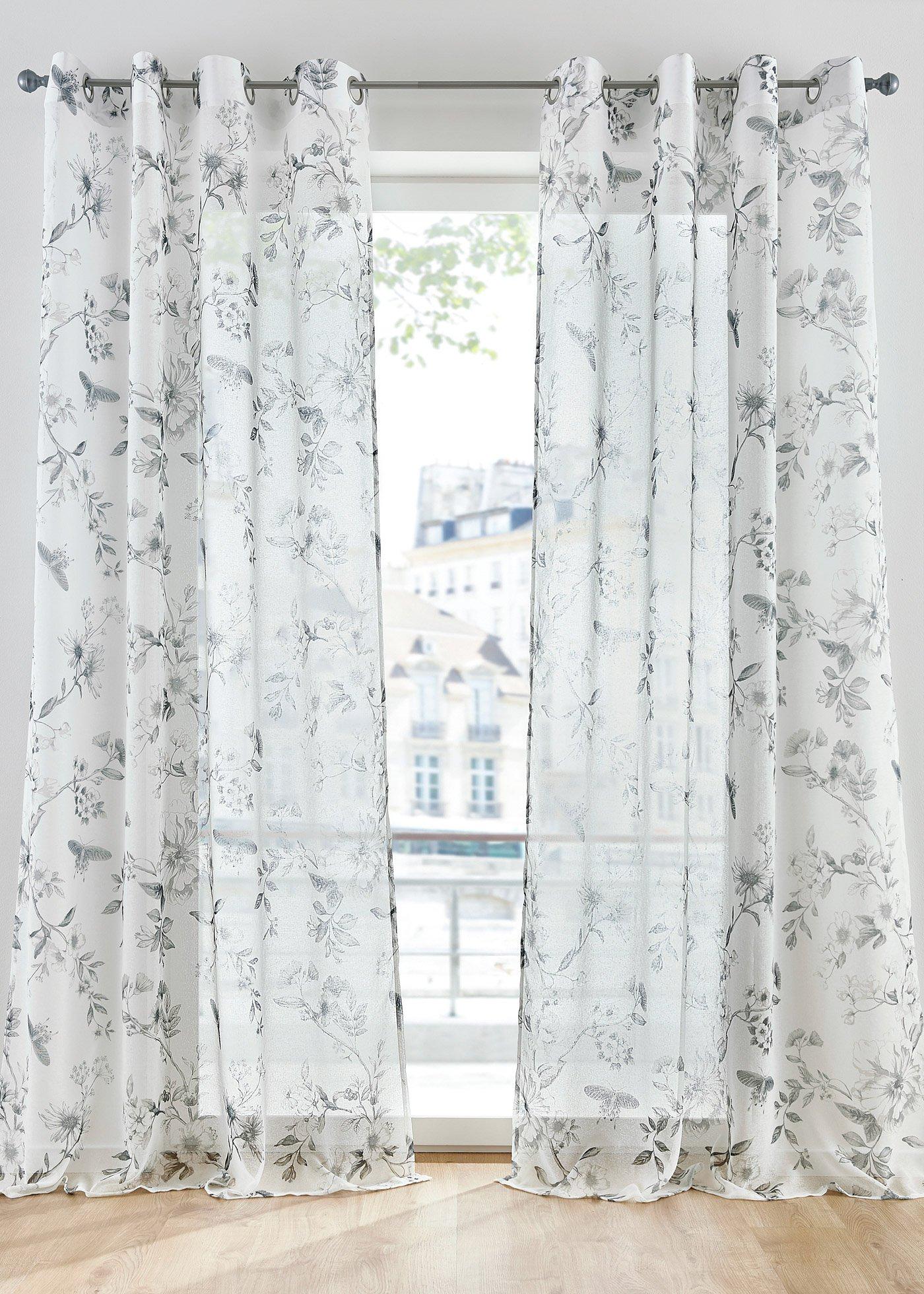 Transparenter Sichtschutz mit Stil (92991995) in weiß/grau